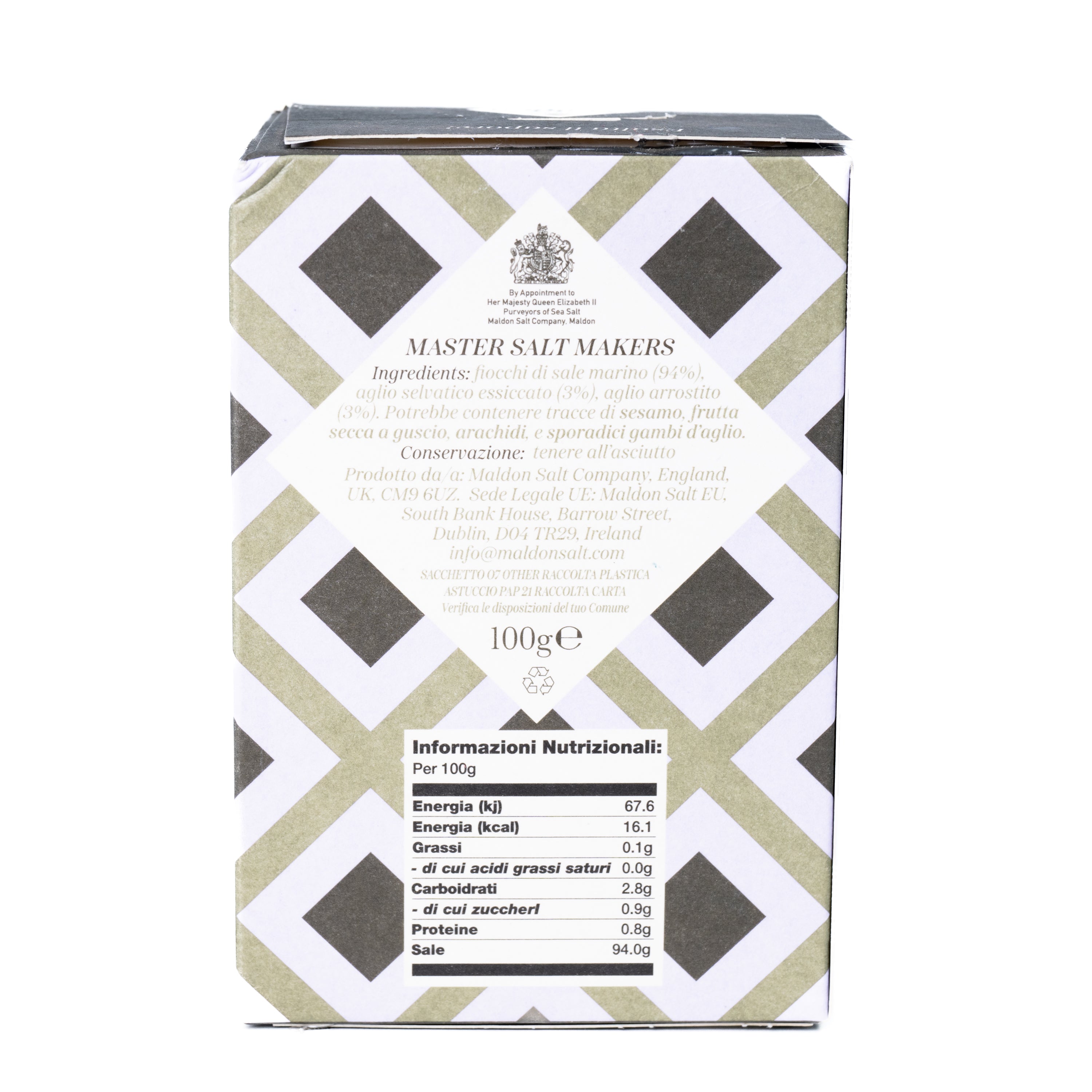 Sare aromatizată cu usturoi Maldon, 100 g