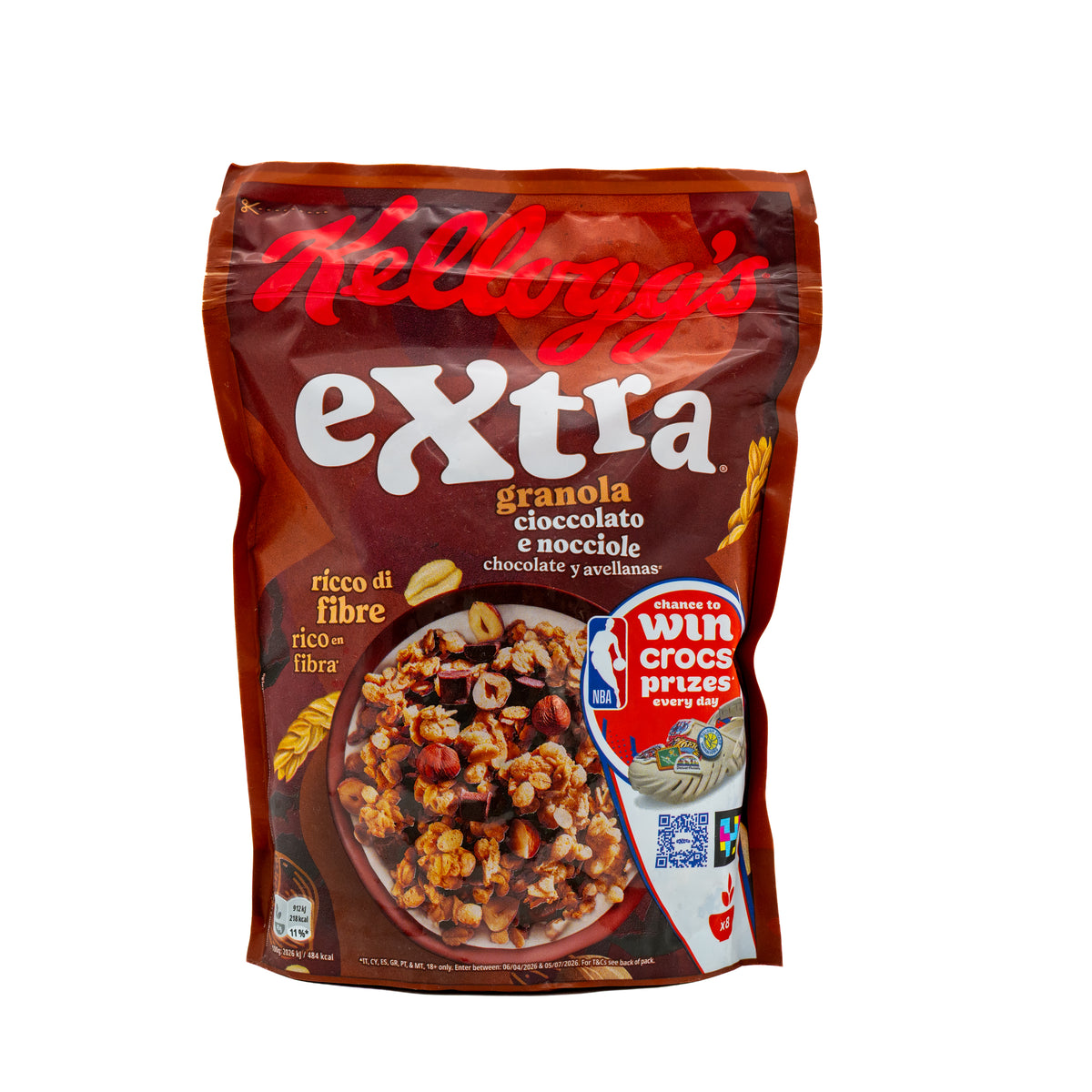 Granola Kellogg’s Extra cu ciocolată și alune de pădure, 375 g