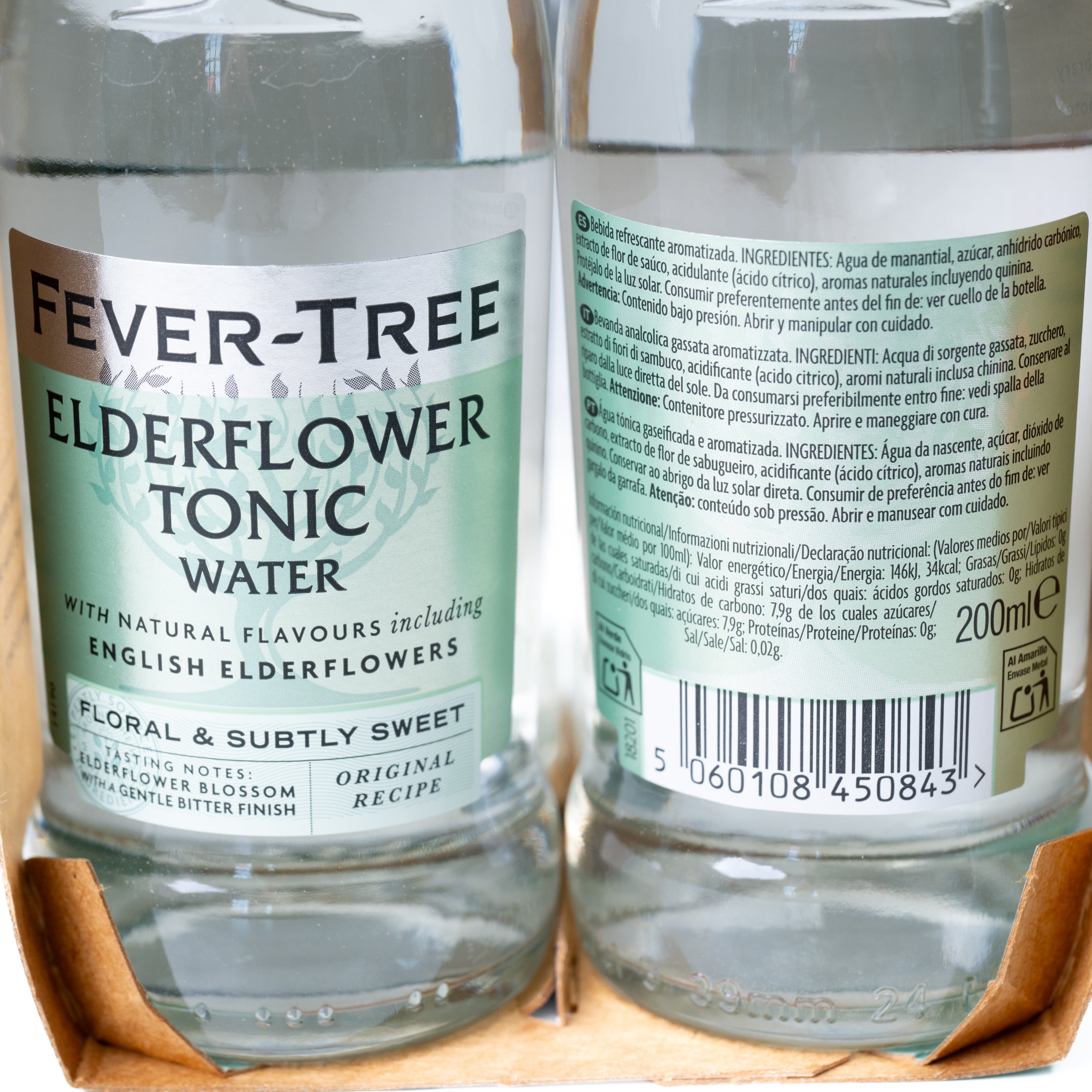 Elderflower Tonic Water Fever-Tree, 4 x 200 ml