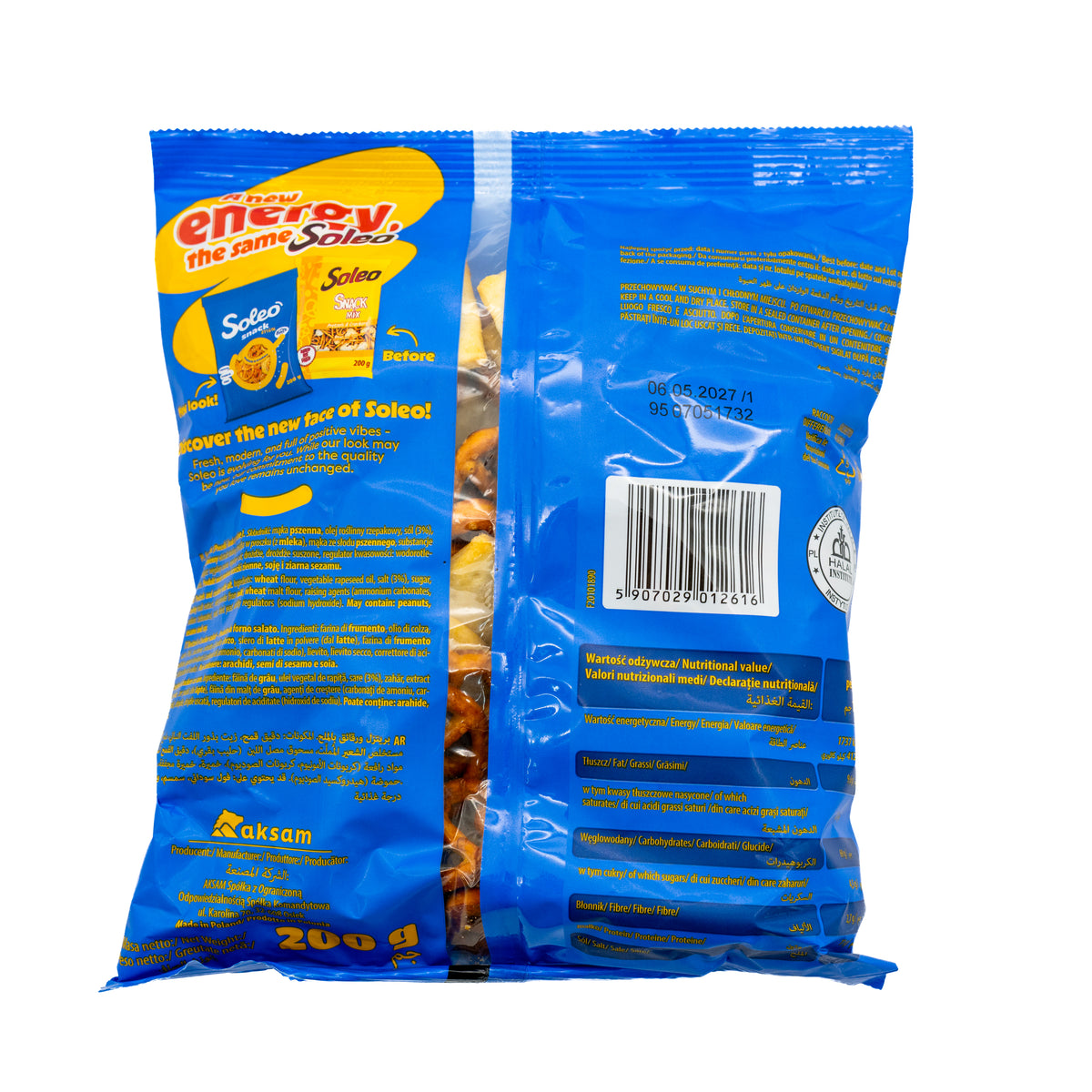 Mix de covrigei și crackers cu sare Soleo, 200 g