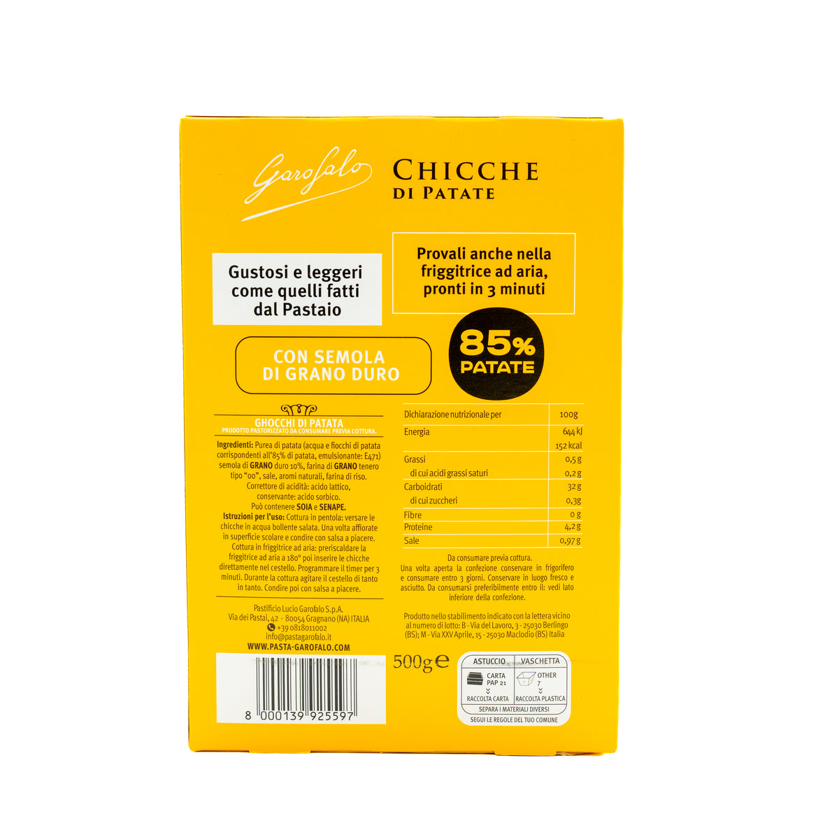 Gnocchi mici Chicche di Patate Garofalo, 500 g