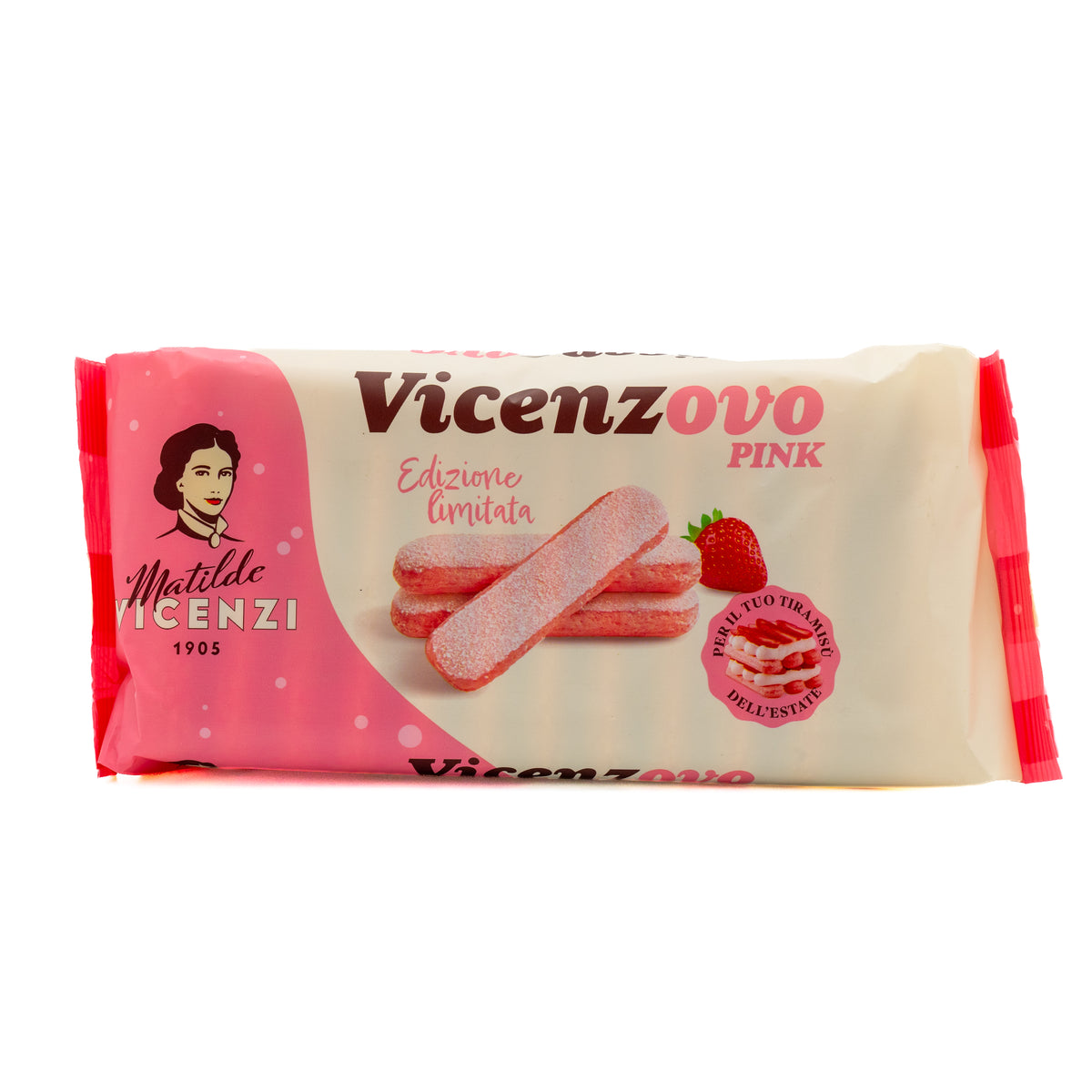 Pișcoturi Vicenzovo Pink cu căpșuni Matilde Vicenzi, 200 g