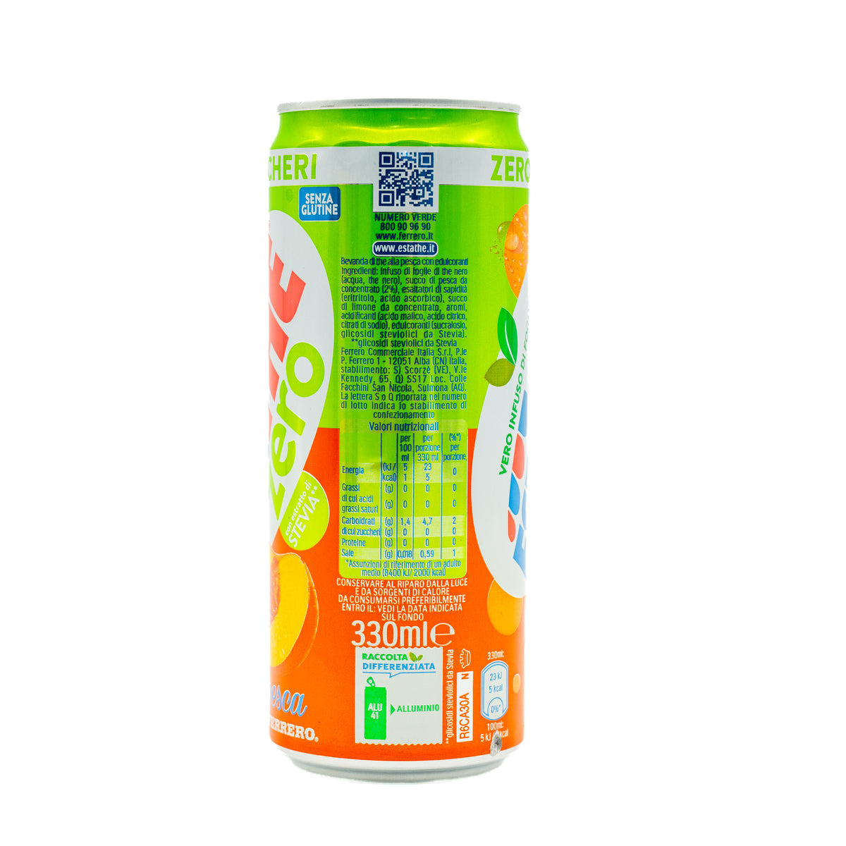 Ceai rece Estathé Zero cu piersică, 330 ml