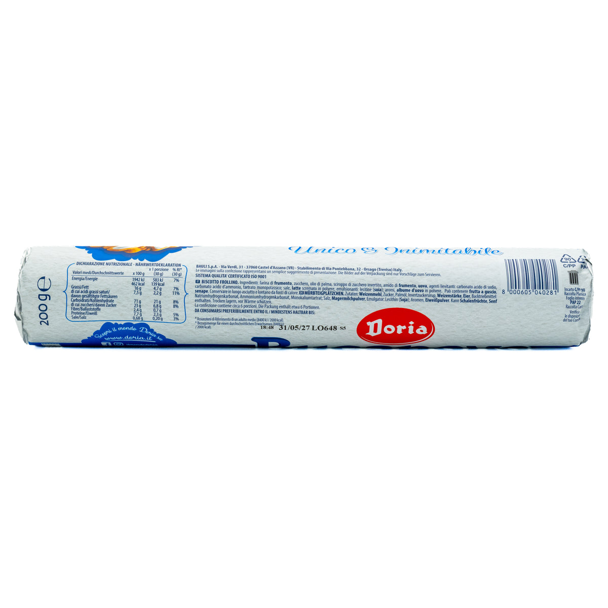 Biscuiți Bucaneve Doria, 200 g