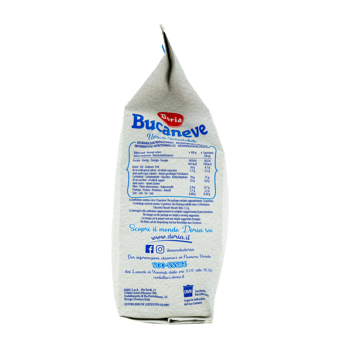 Biscuiți Clasici Bucaneve Doria, 400 g