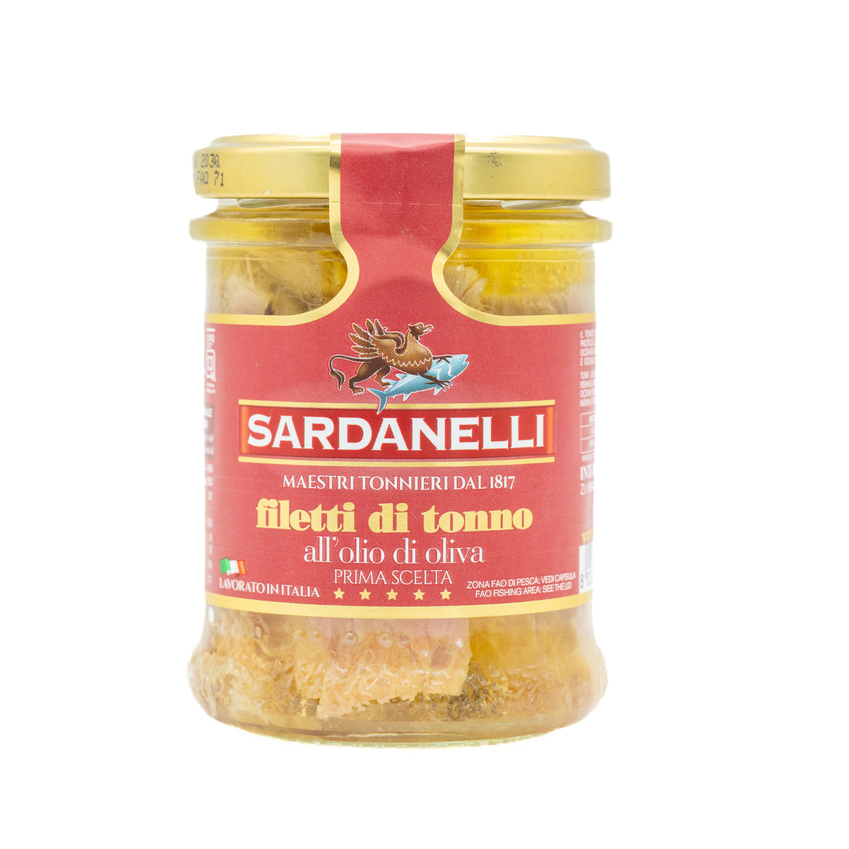 Fileuri de ton Sardanelli în ulei de măsline, 190 g