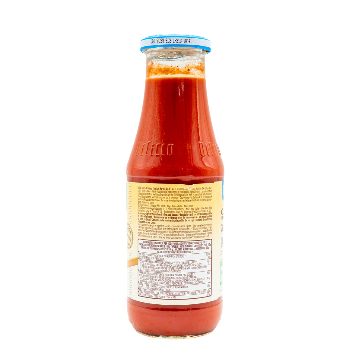 Roșii pasate De Cecco Passata Classica Vellutata, 700 g