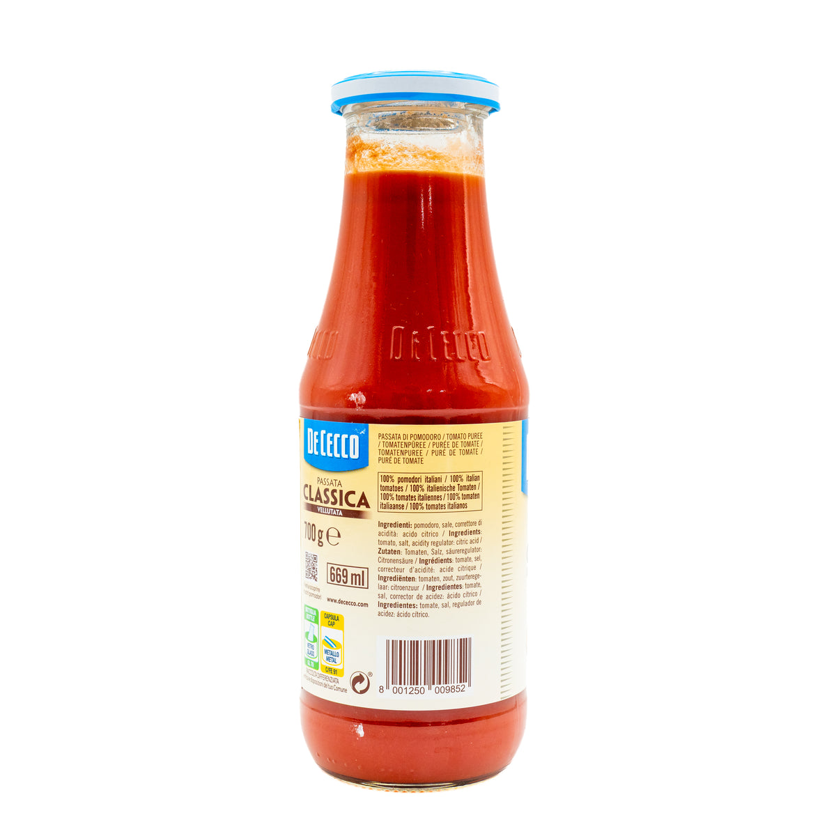 Roșii pasate De Cecco Passata Classica Vellutata, 700 g