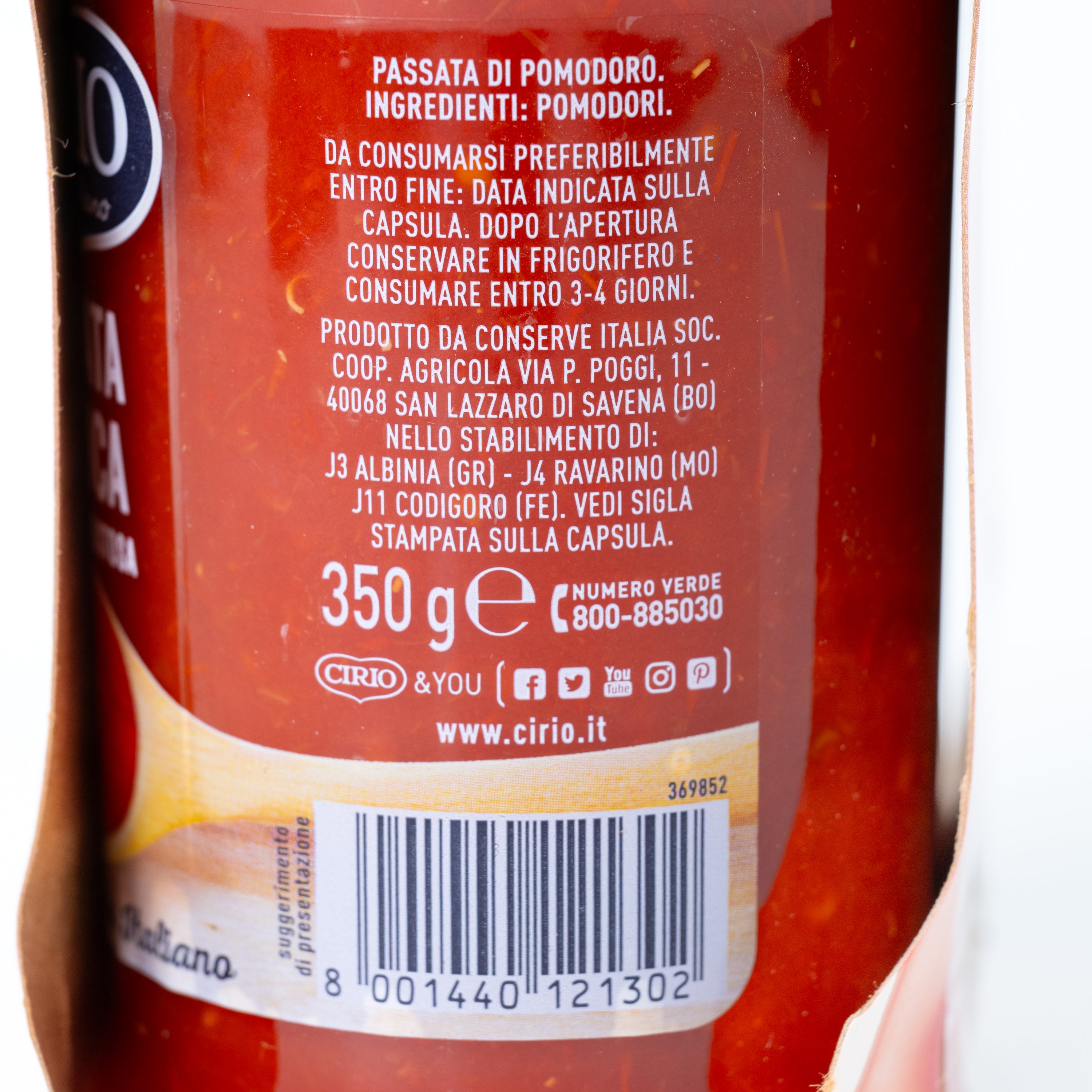 Passata rustică Cirio, 2 x 350 g