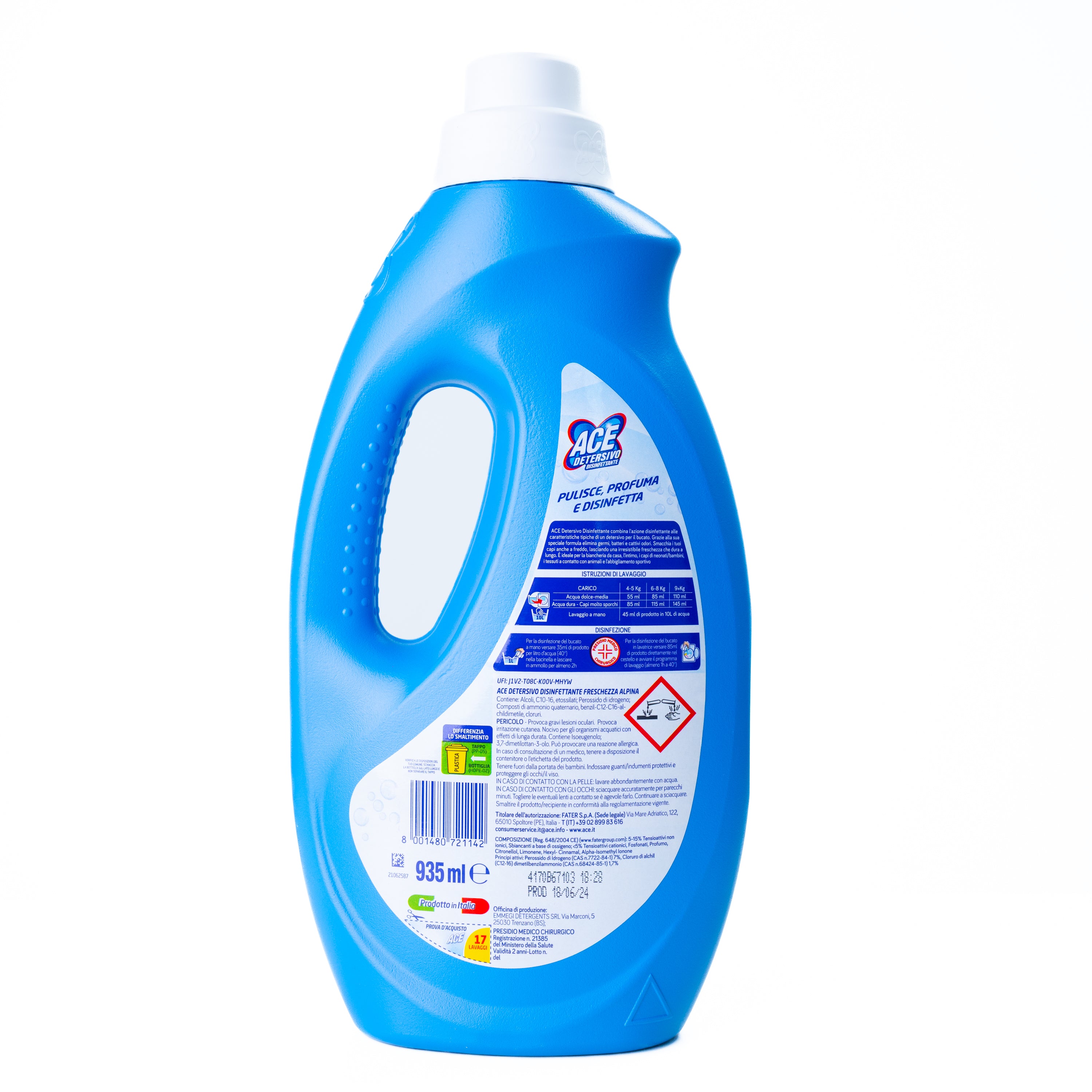 Detergent lichid de rufe dezinfectant Ace, 17 spălări