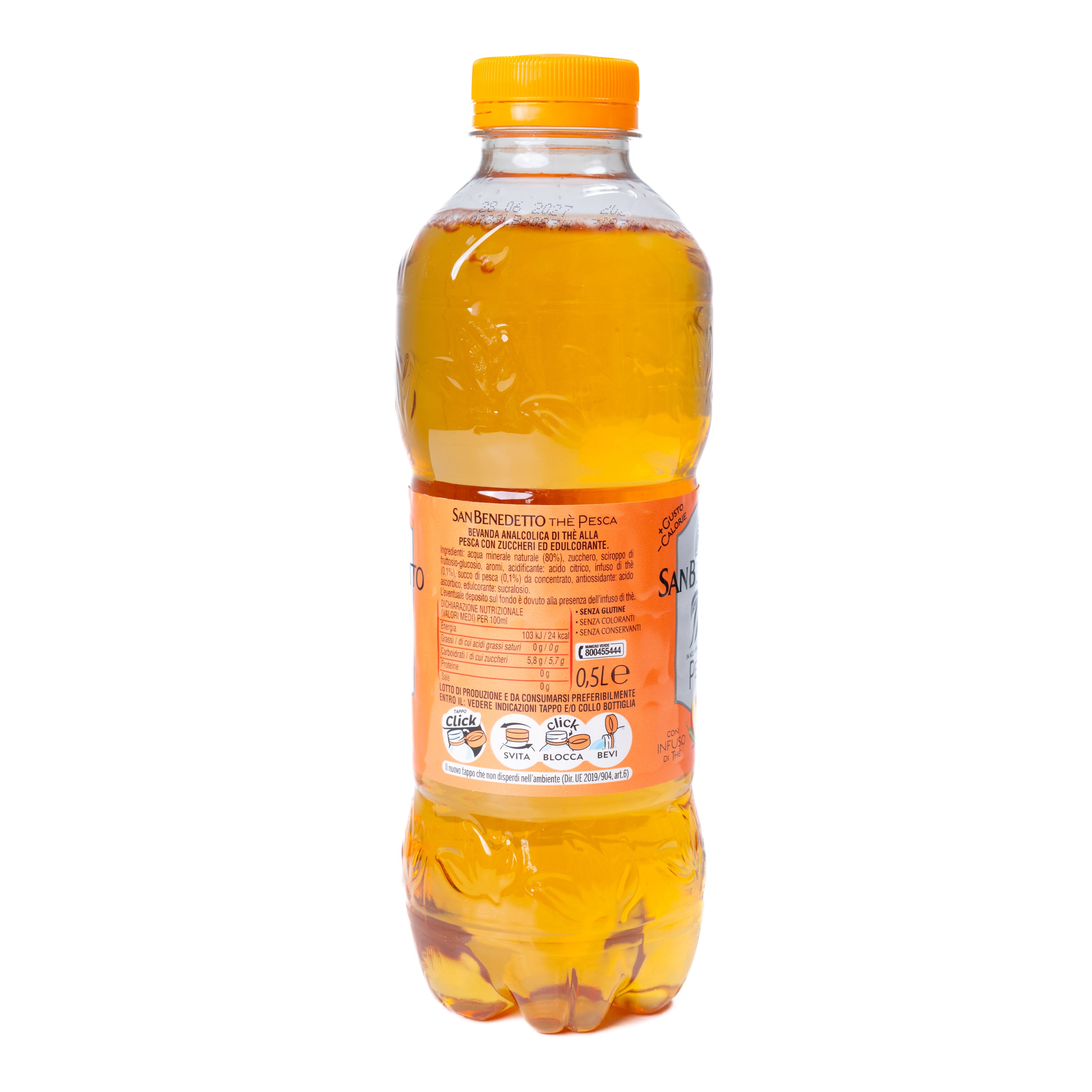 Ceai rece cu piersică San Benedetto, 0,5 L