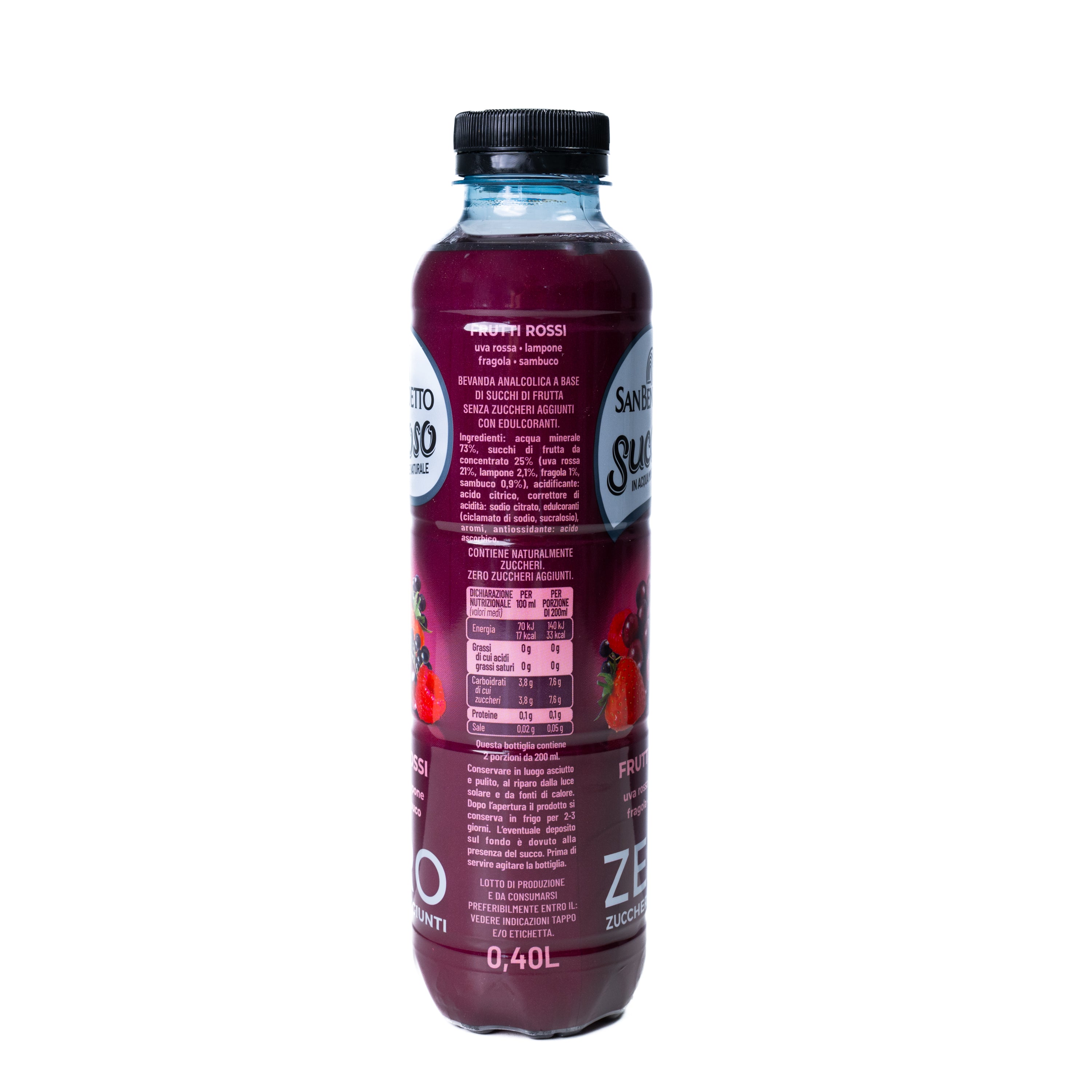 Băutură cu fructe roșii Succoso San Benedetto, 0,40 L
