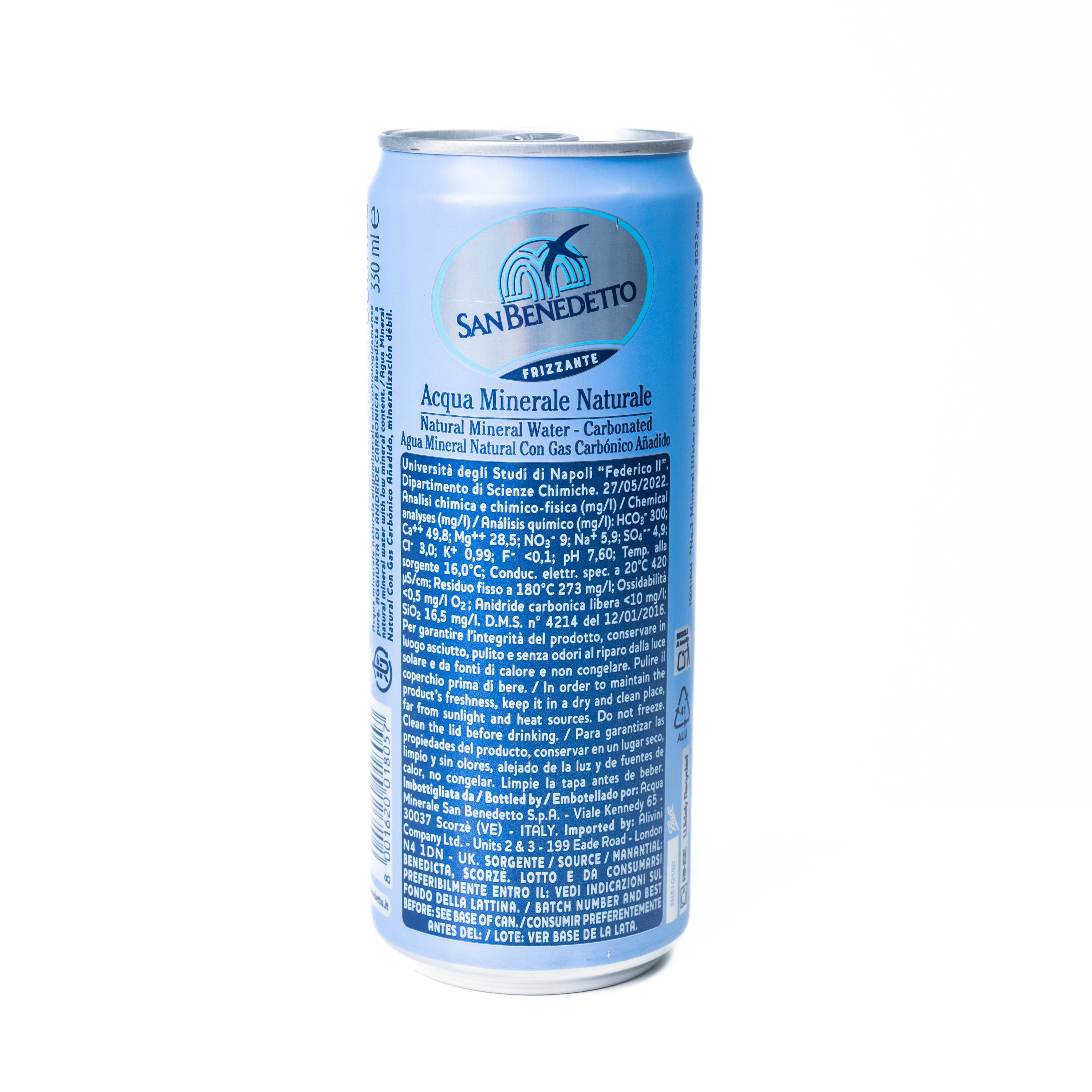 Apă minerală carbogazoasă San Benedetto, 330 ml