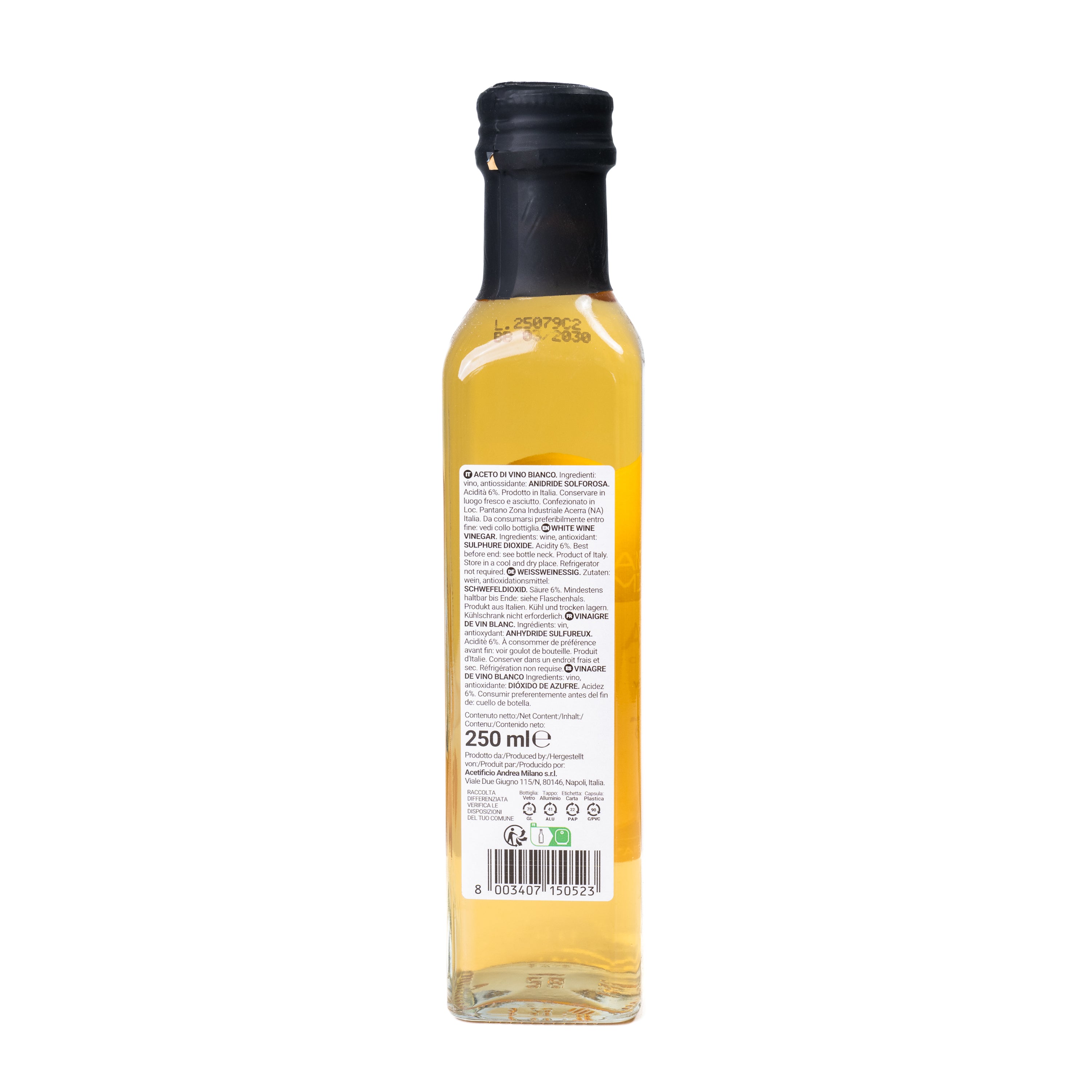Oțet din vin alb Andrea Milano, 250 ml