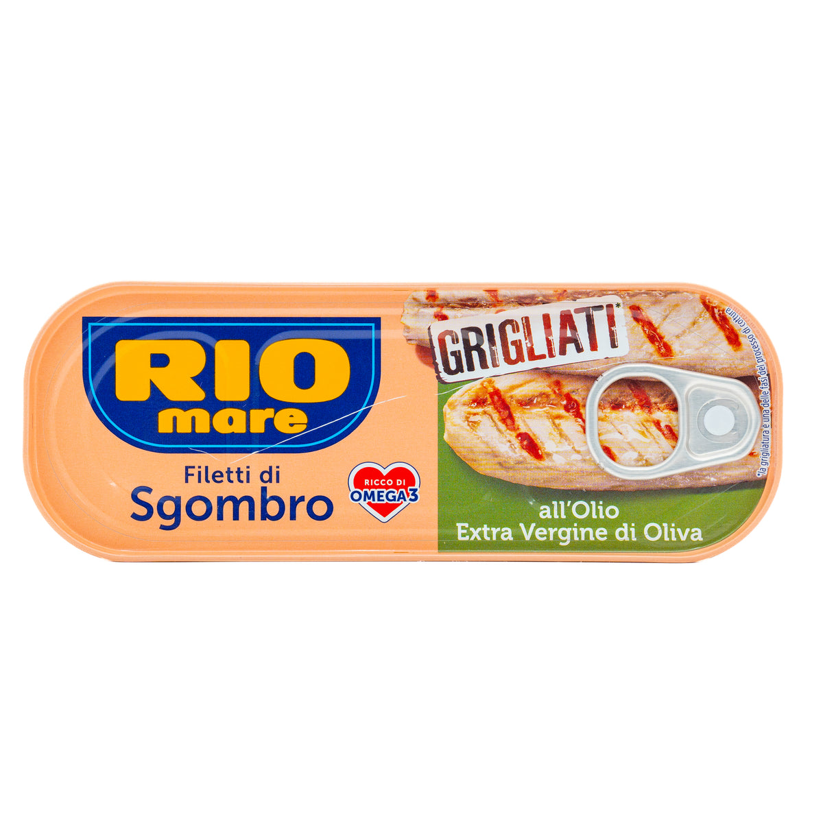 Fileuri de macrou la grătar în ulei de măsline extravirgin Rio Mare, 120 g