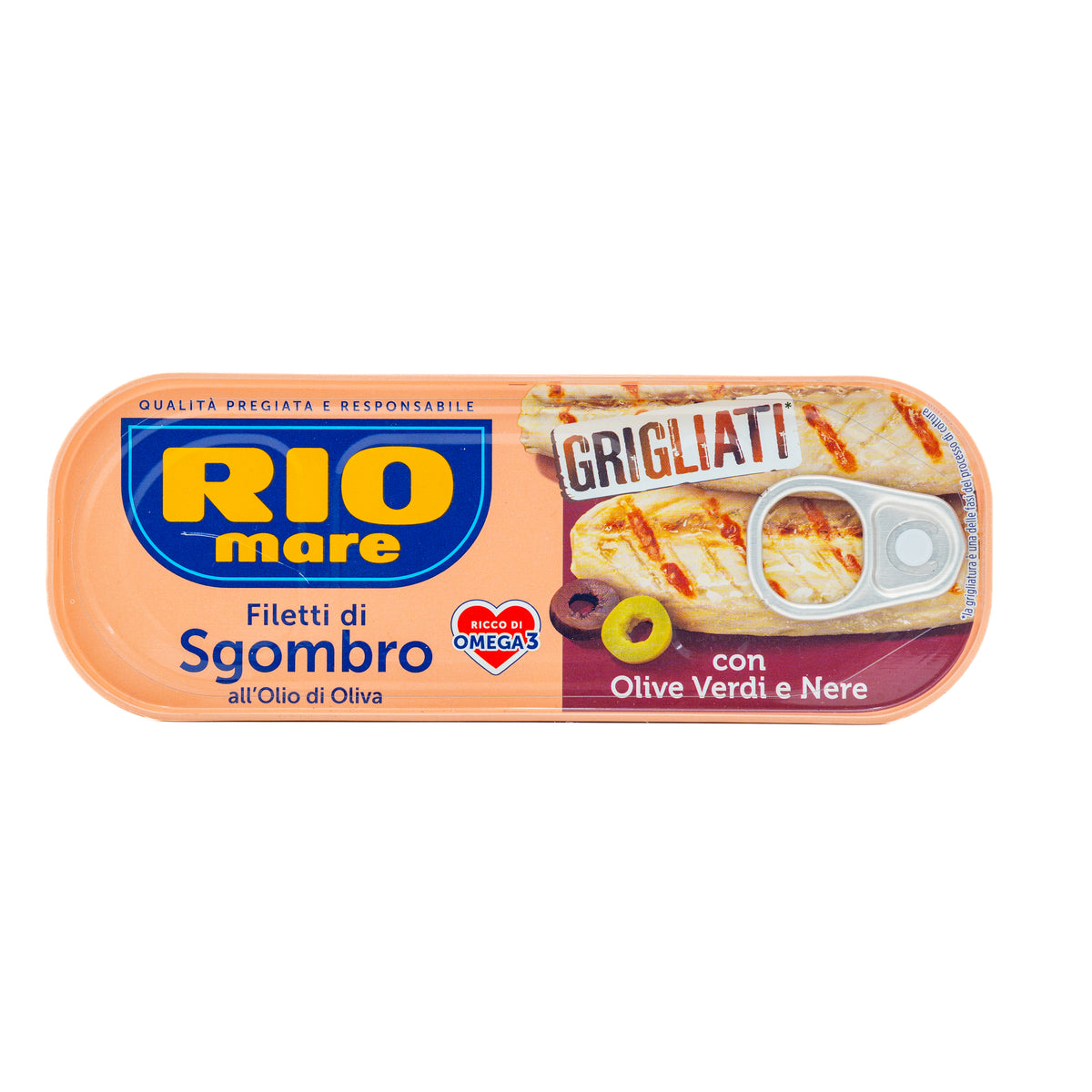 Fileuri de macrou la grătar cu măsline Rio Mare, 120 g