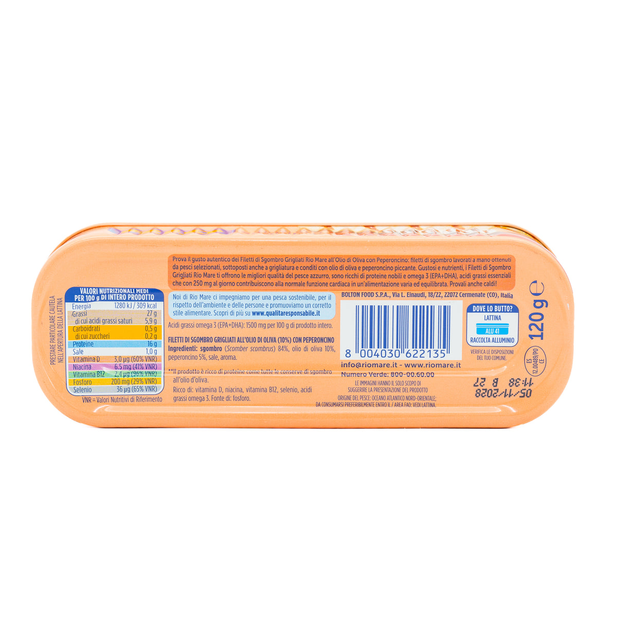 Fileuri de macrou la grătar cu ardei iute Rio Mare, 120 g