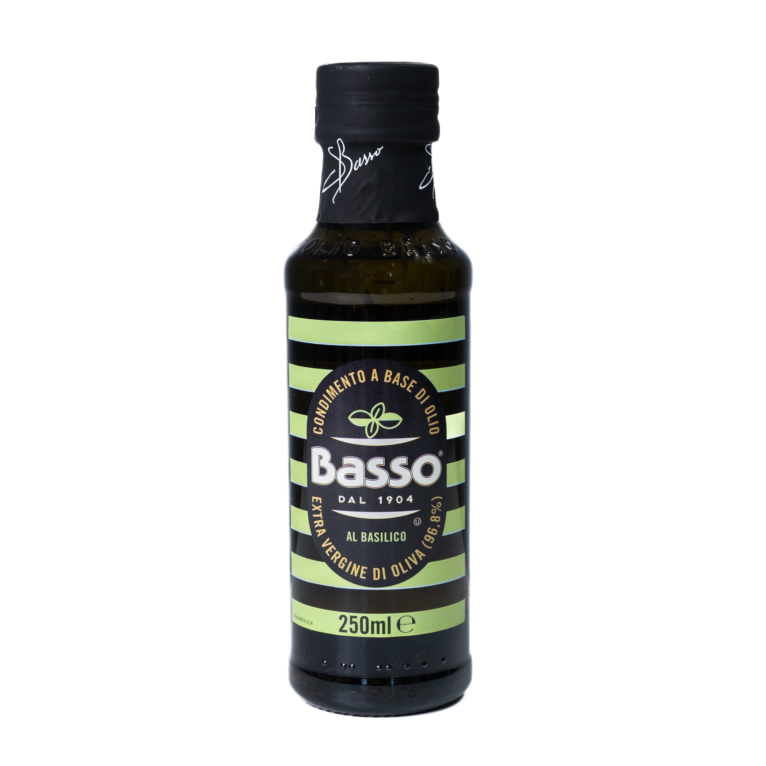 Ulei de măsline extravirgin cu busuioc Basso, 250 ml