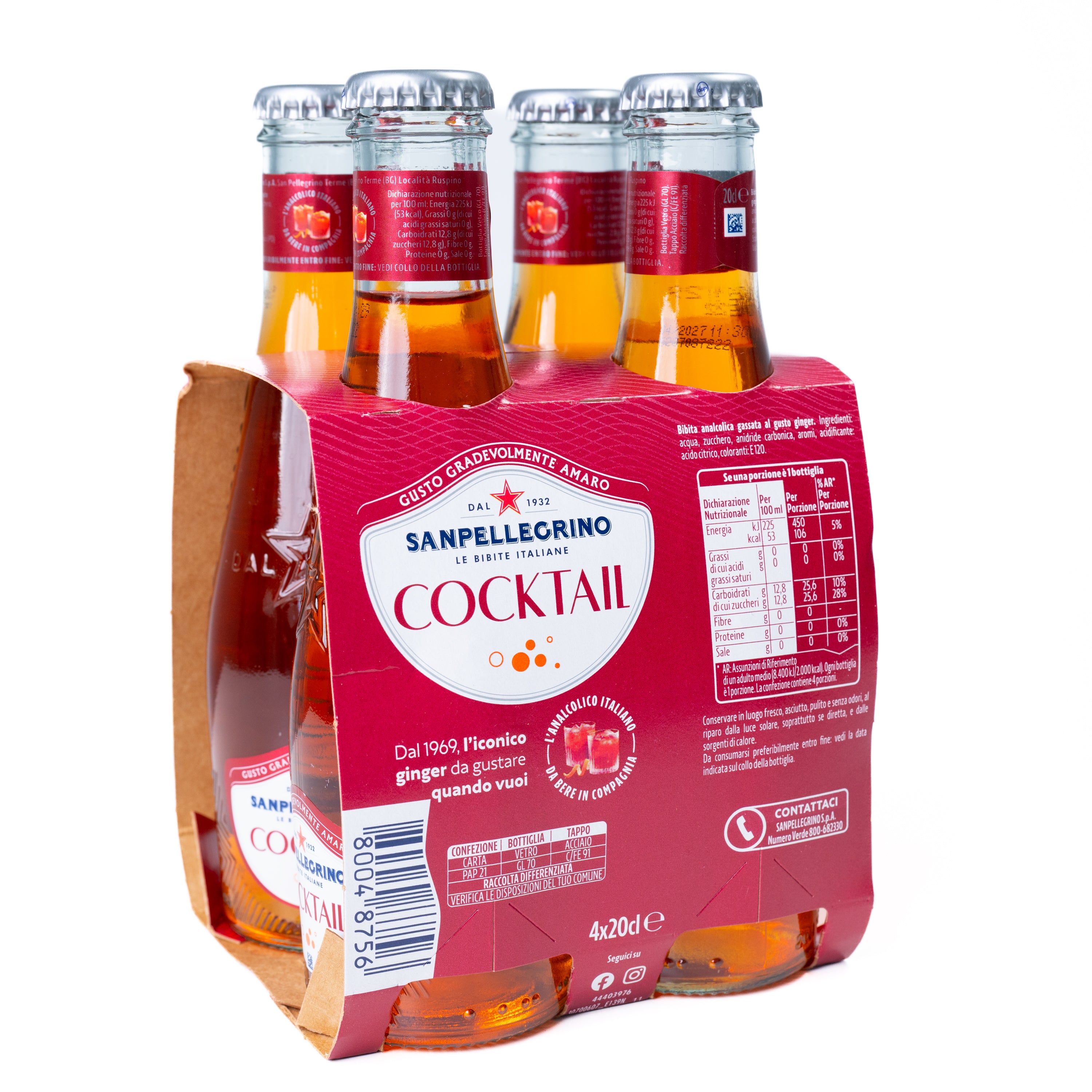 Cocktail Rosso Sanpellegrino, 4 x 200 ml