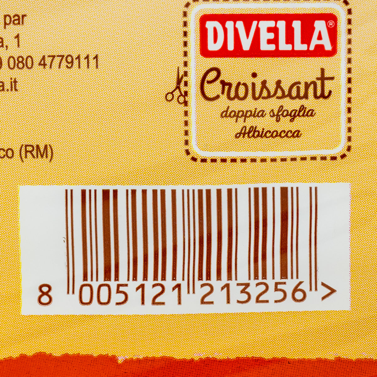 Croissante Doppia Sfoglia cu caise Divella, 5 bucăți, 225 g