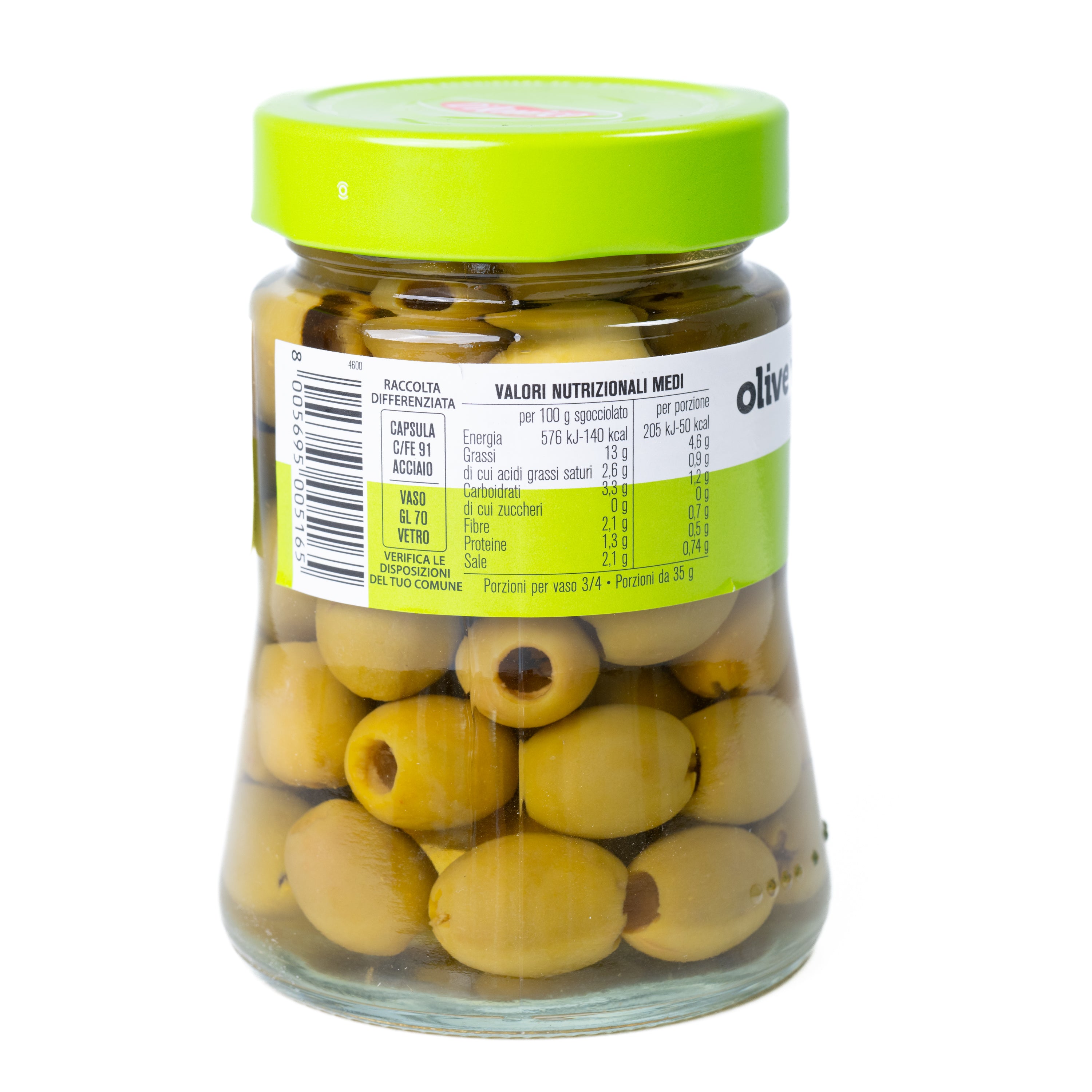 Măsline verzi fără sâmburi D'Amico, 290 g