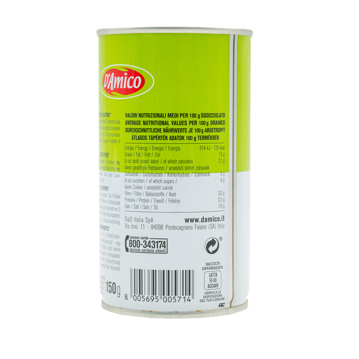 Măsline negre fără sâmburi D’Amico, 350 g