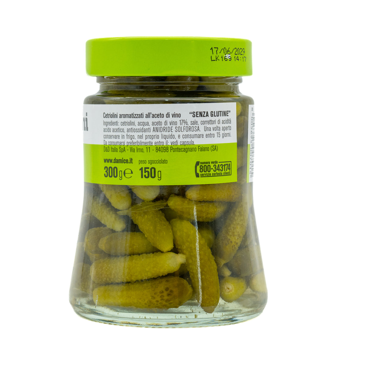 Castraveciori mini în oțet D’Amico, 300 g