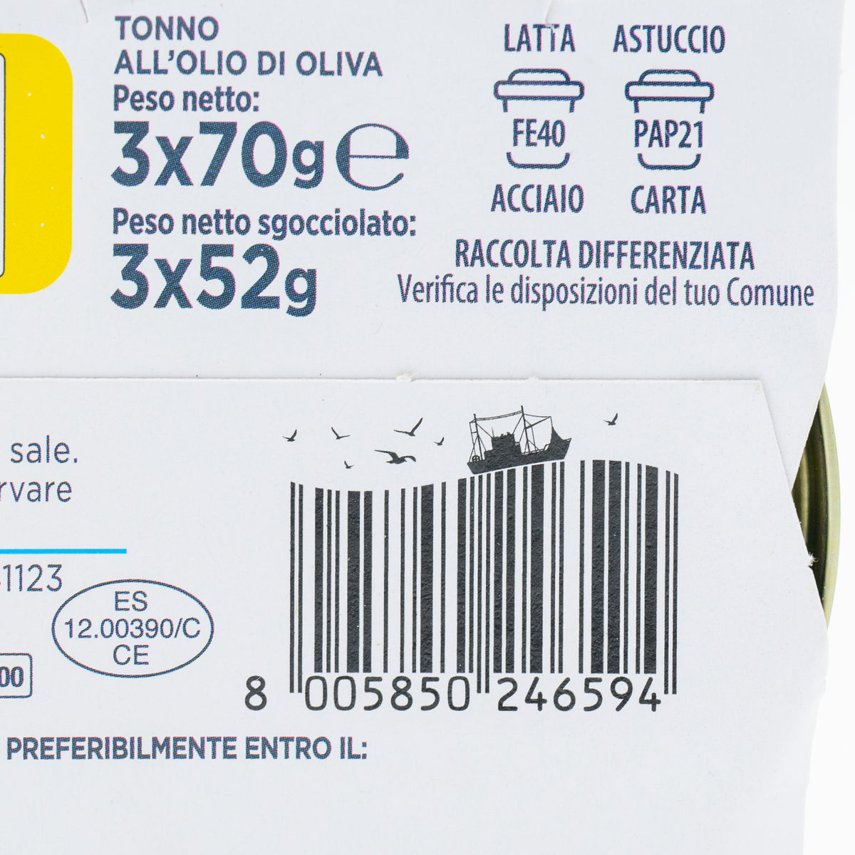 Ton Nostromo în ulei de măsline, 3 × 70 g