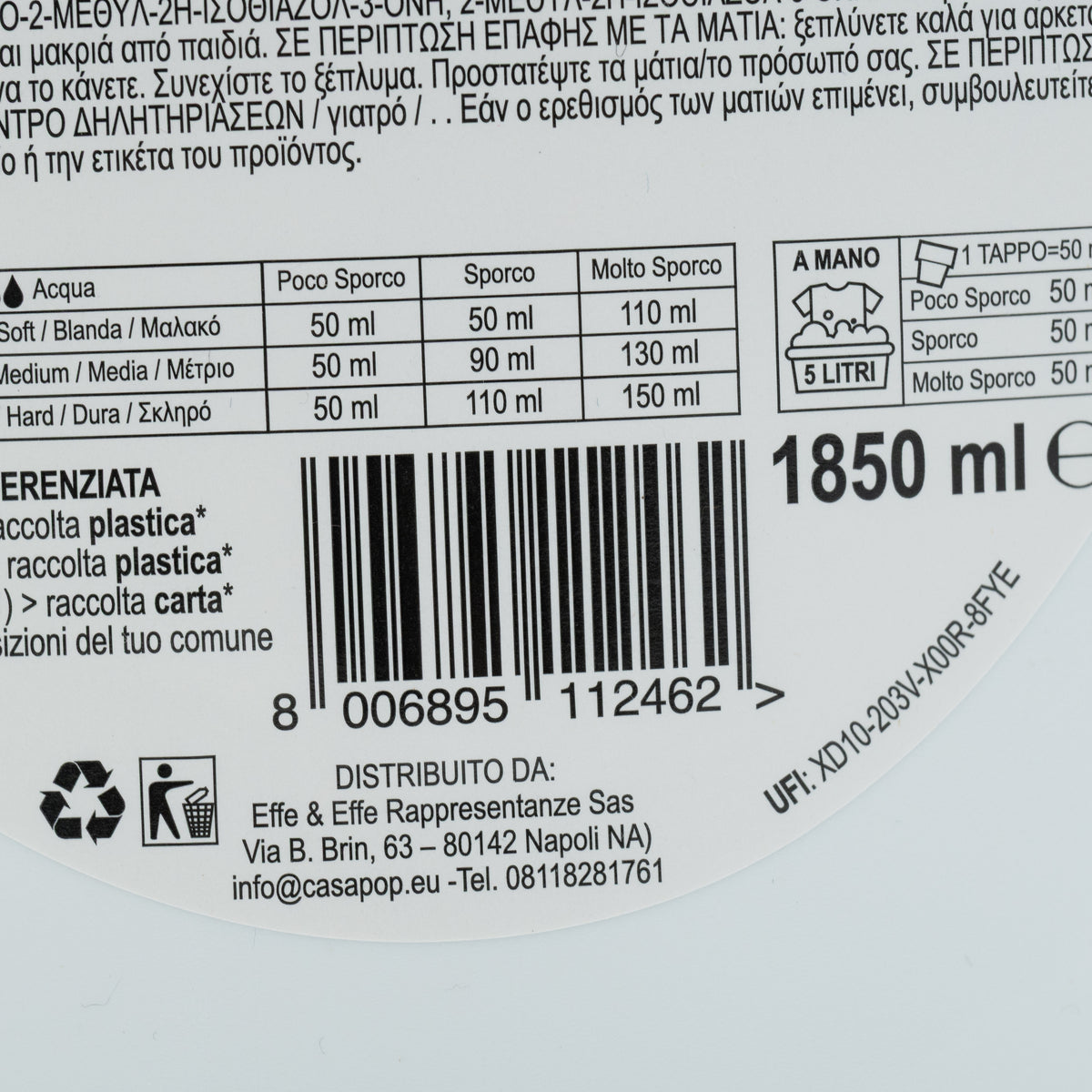 Detergent lichid Brezza Azzurra Lavandă și Mușețel, 1,85 l, 37 spălări