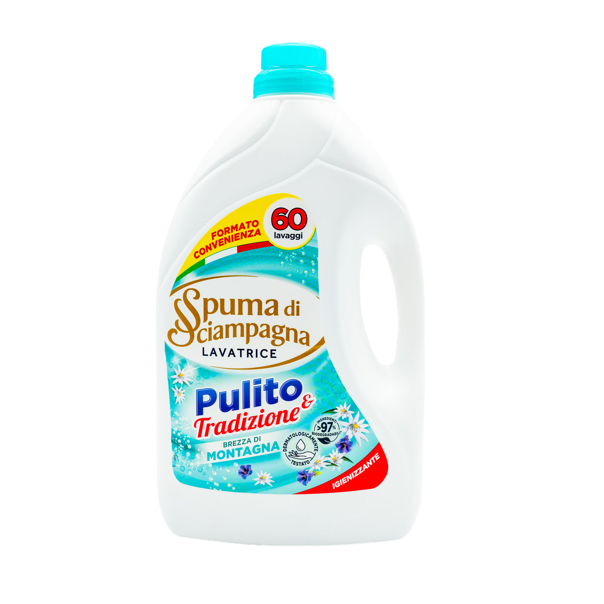 Detergent lichid Spuma di Sciampagna Brezza di Montagna, 3 l, 60 spălări