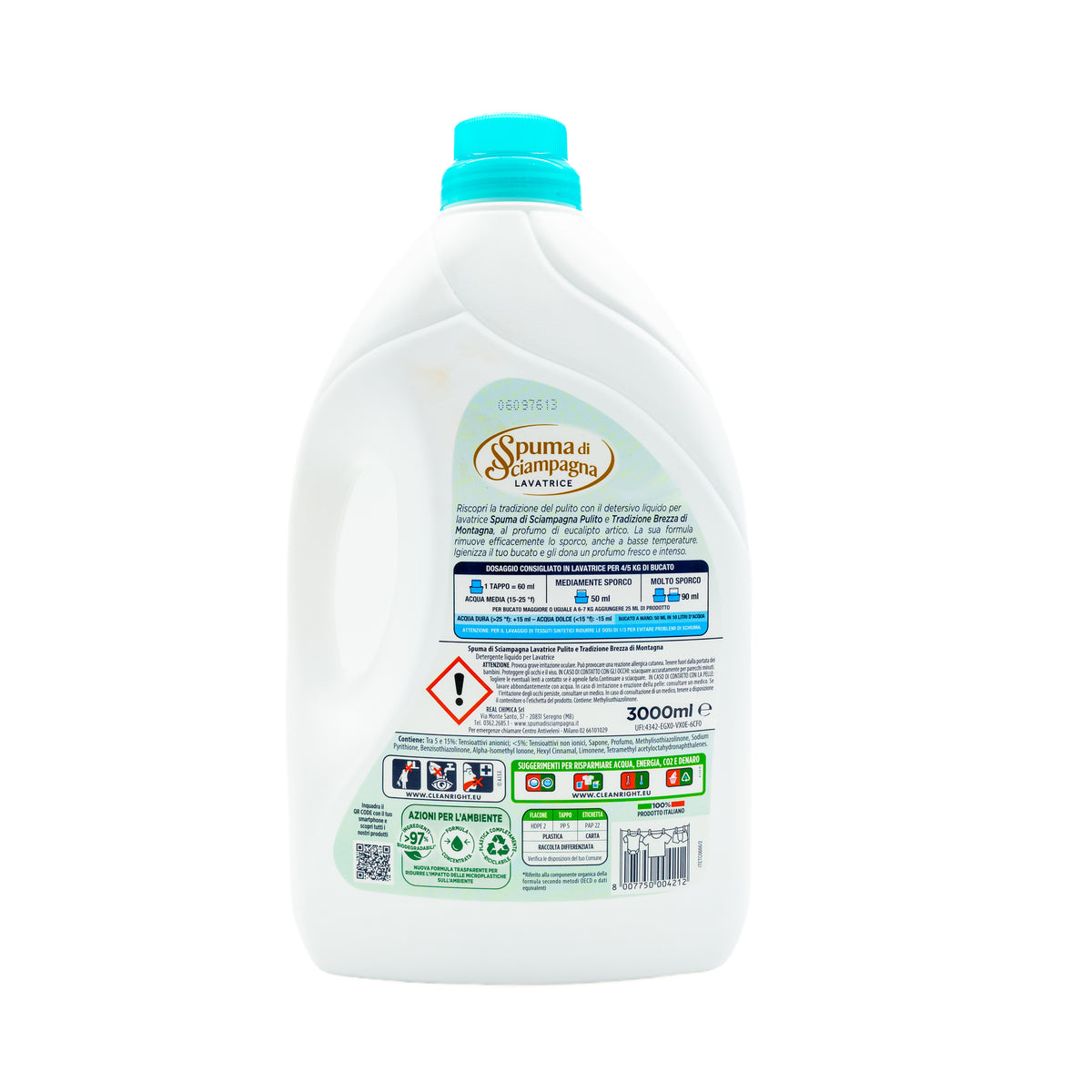 Detergent lichid Spuma di Sciampagna Brezza di Montagna, 3 l, 60 spălări