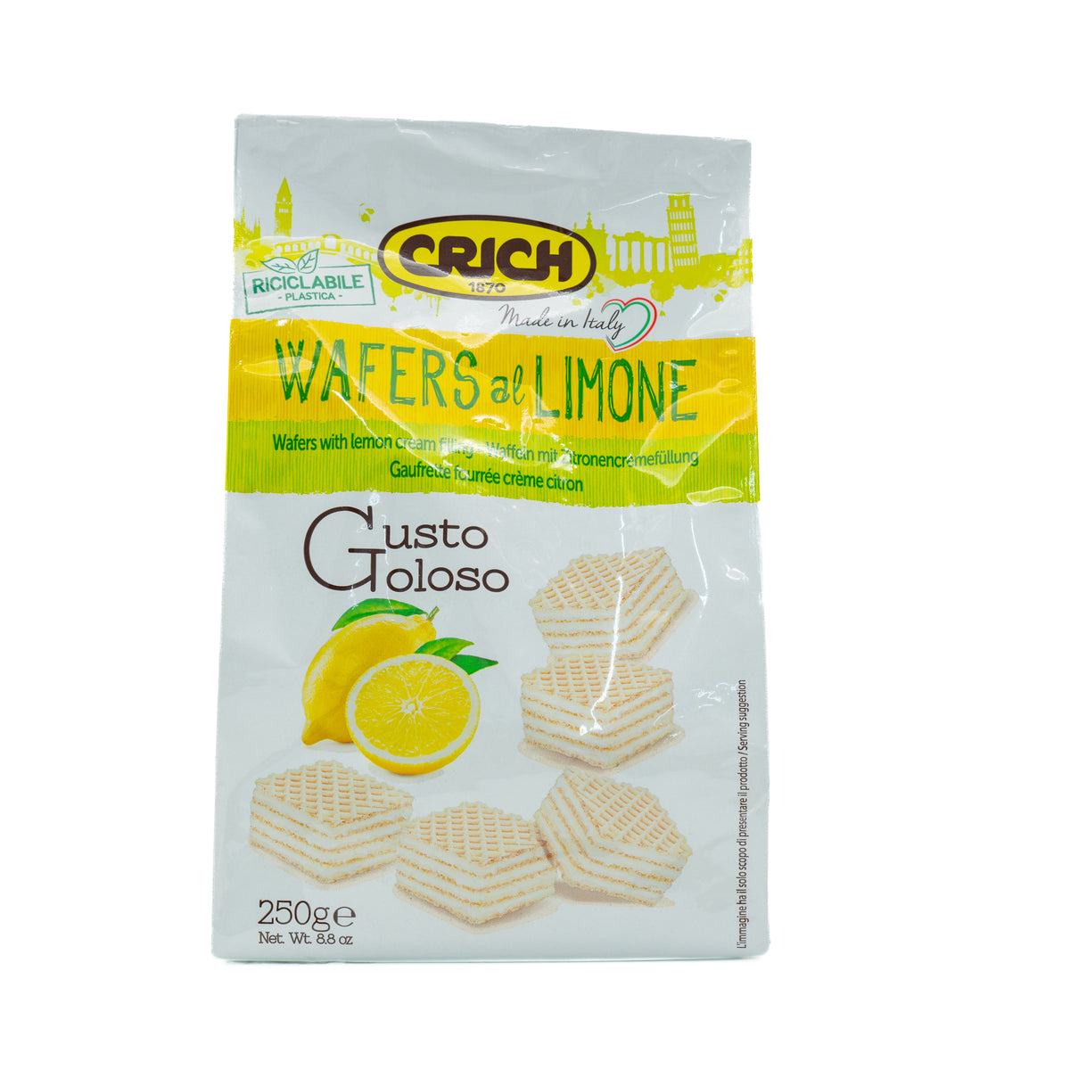 Napolitane cu cremă de lămâie Crich, 250 g