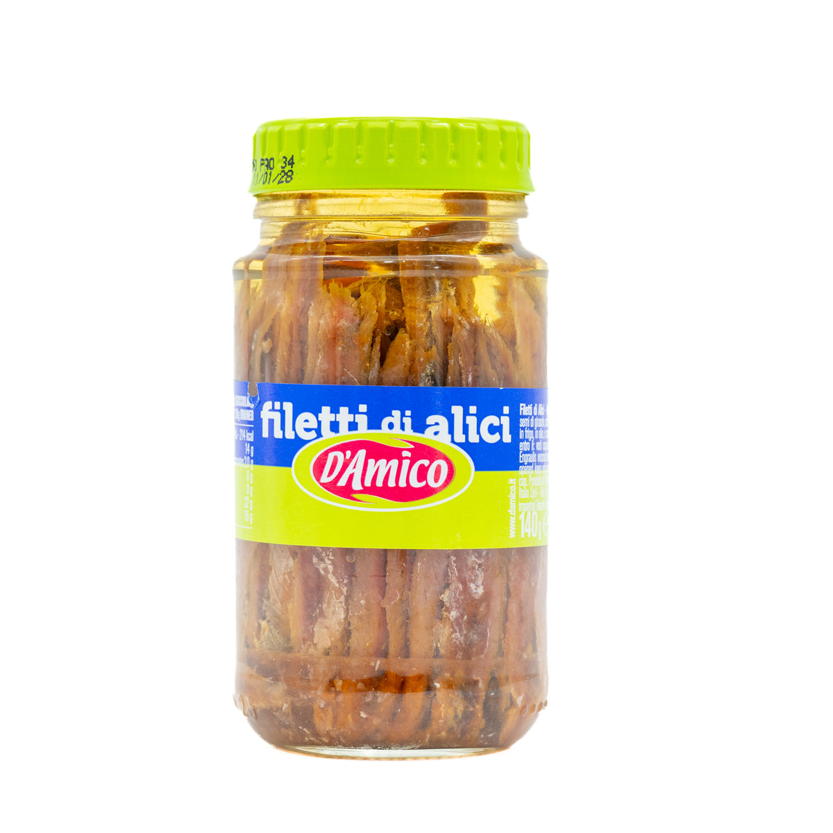 Fileuri de anșoa D’Amico în ulei de floarea-soarelui
