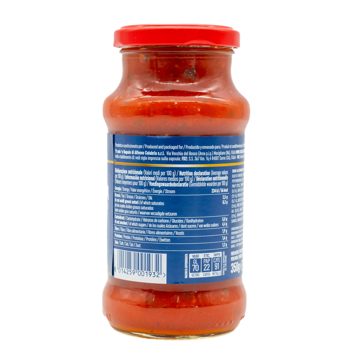 Sos de roșii Arrabbiata ’O Sole ’e Napule, 350 g