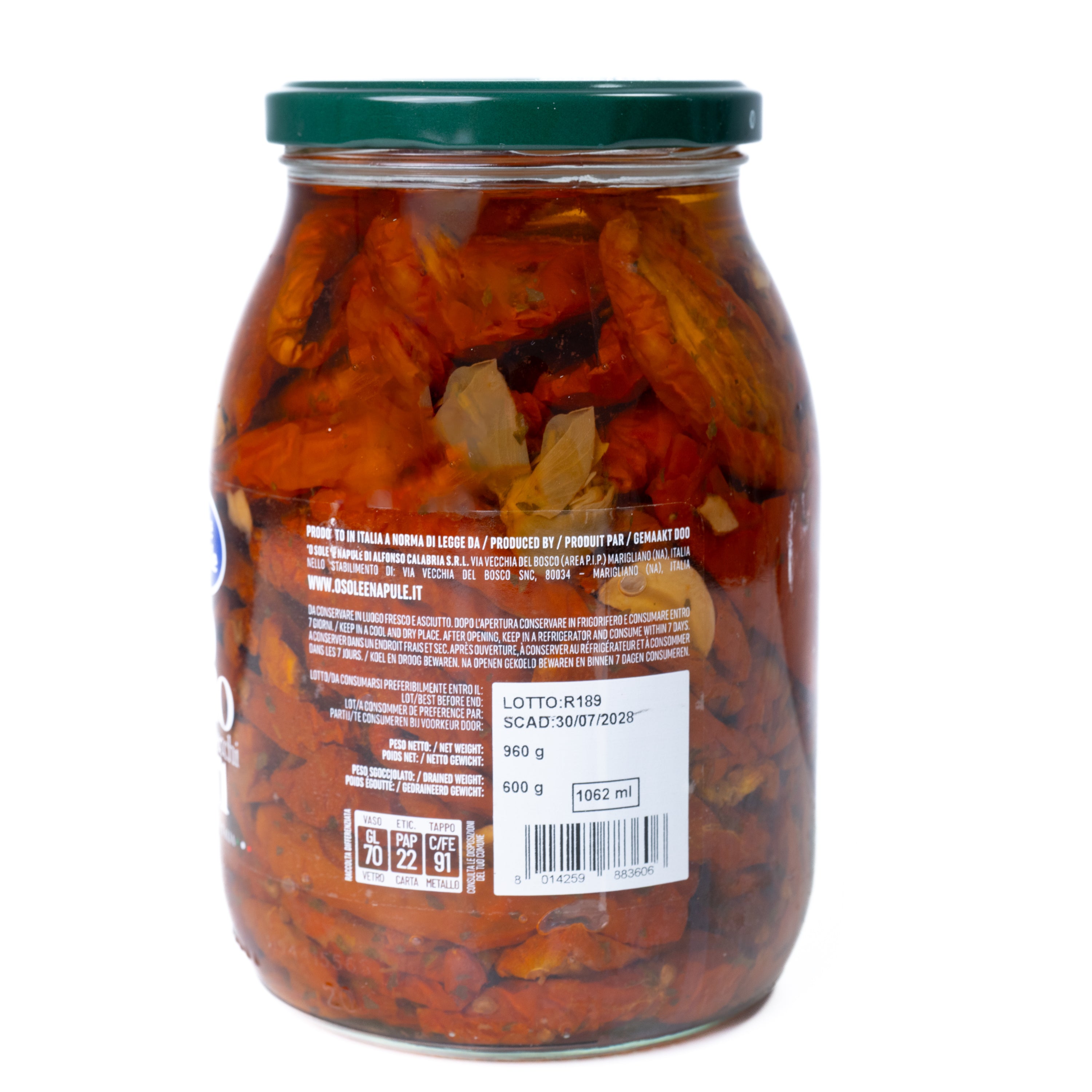 Roșii uscate O Sole 'e Napule, 960 g