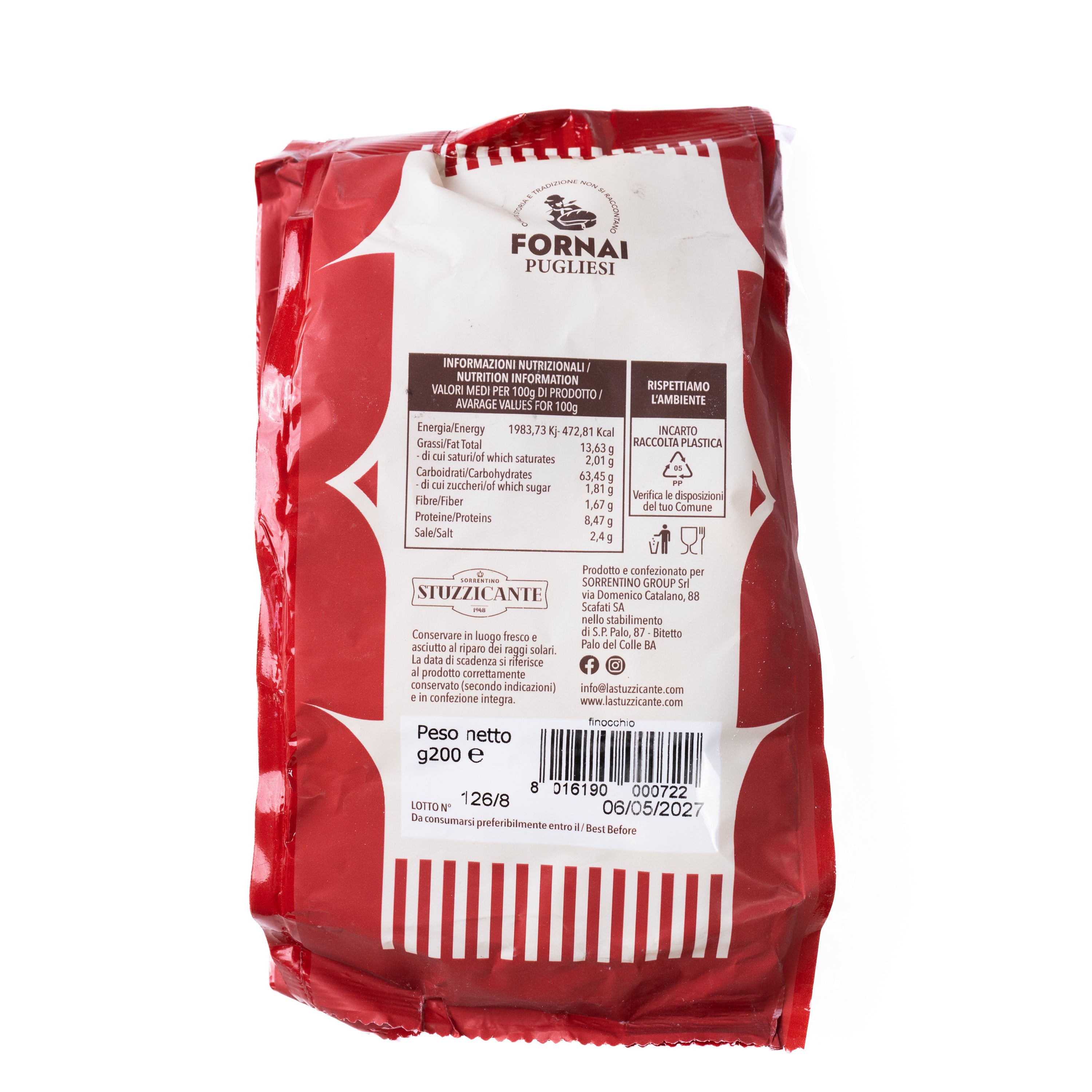 Tarallini cu fenicul Fornai Pugliesi, 200 g