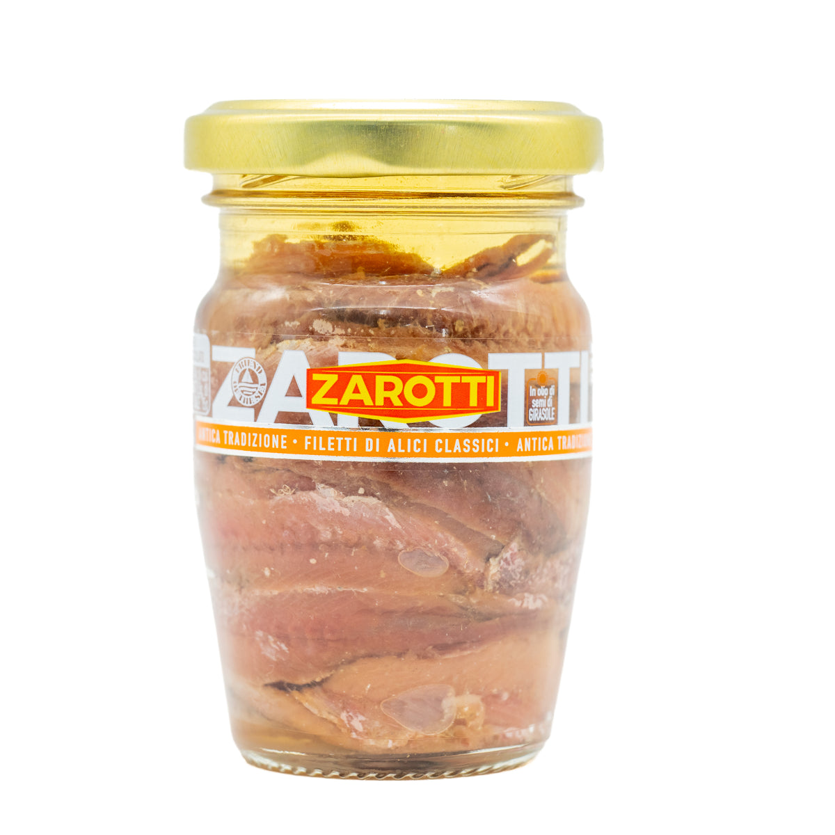 Fileuri de anșoa Zarotti Classici în ulei de floarea-soarelui, 80 g