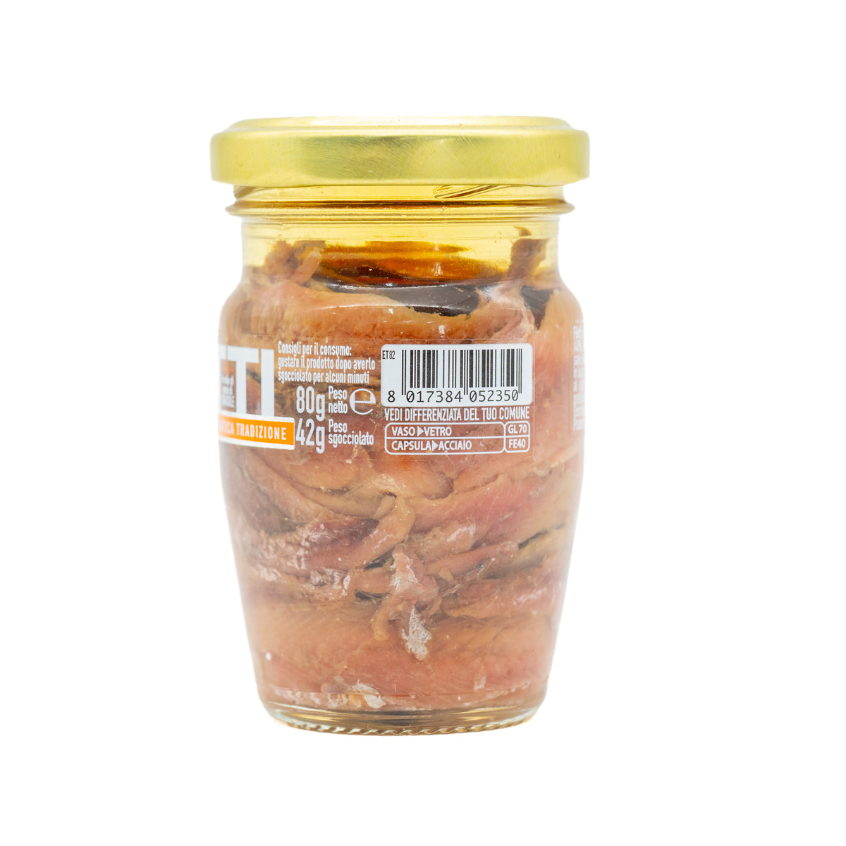 Fileuri de anșoa Zarotti Classici în ulei de floarea-soarelui, 80 g