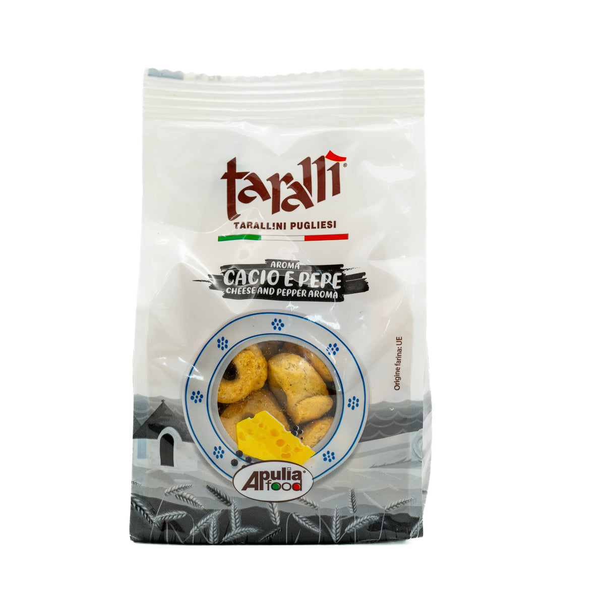 Tarallini Apulia Food cu aromă de brânză și piper, 250 g
