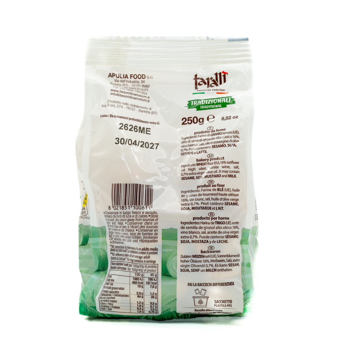 Tarallini tradiționali Apulia Food, 250 g