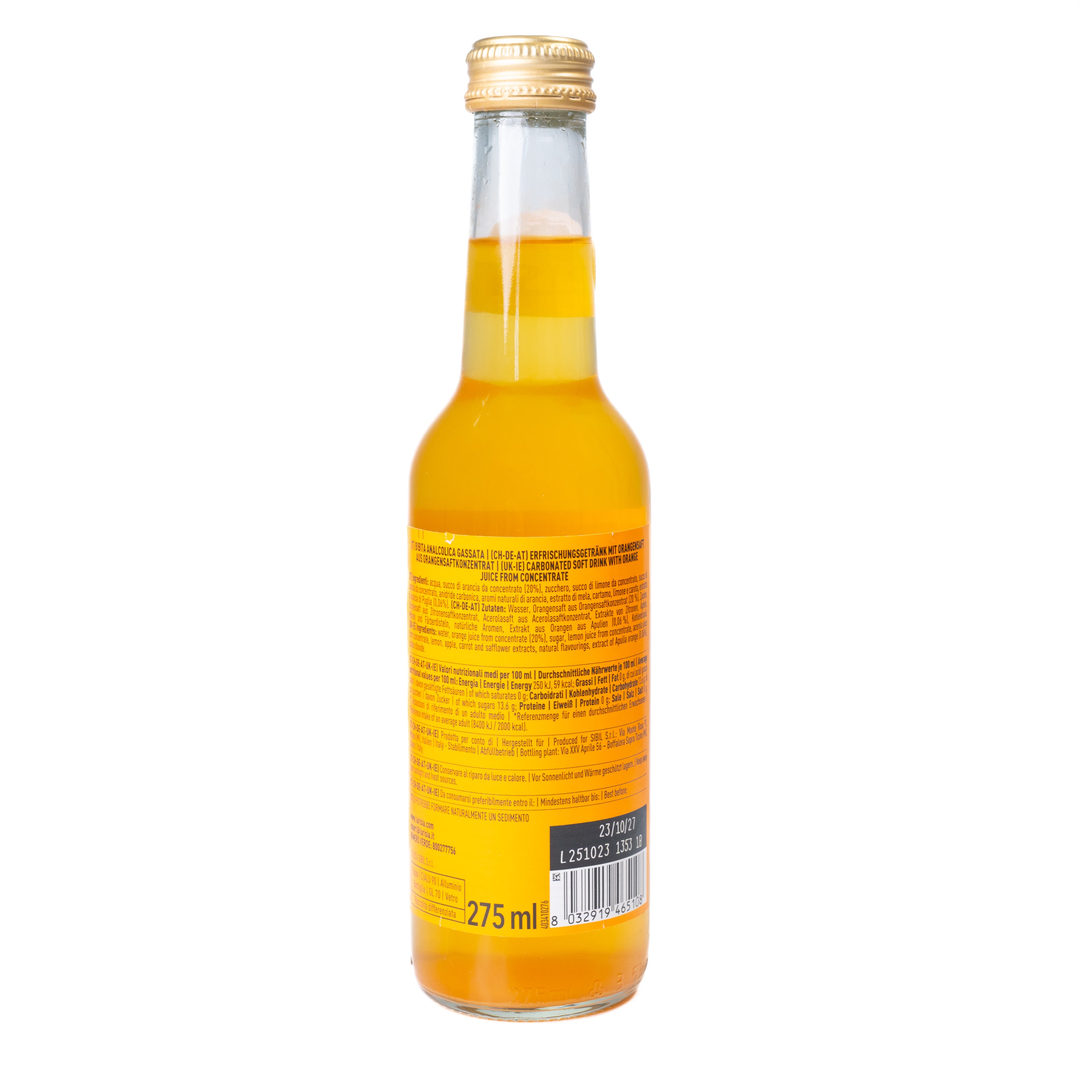 Aranciata premium Lurisia, 275 ml