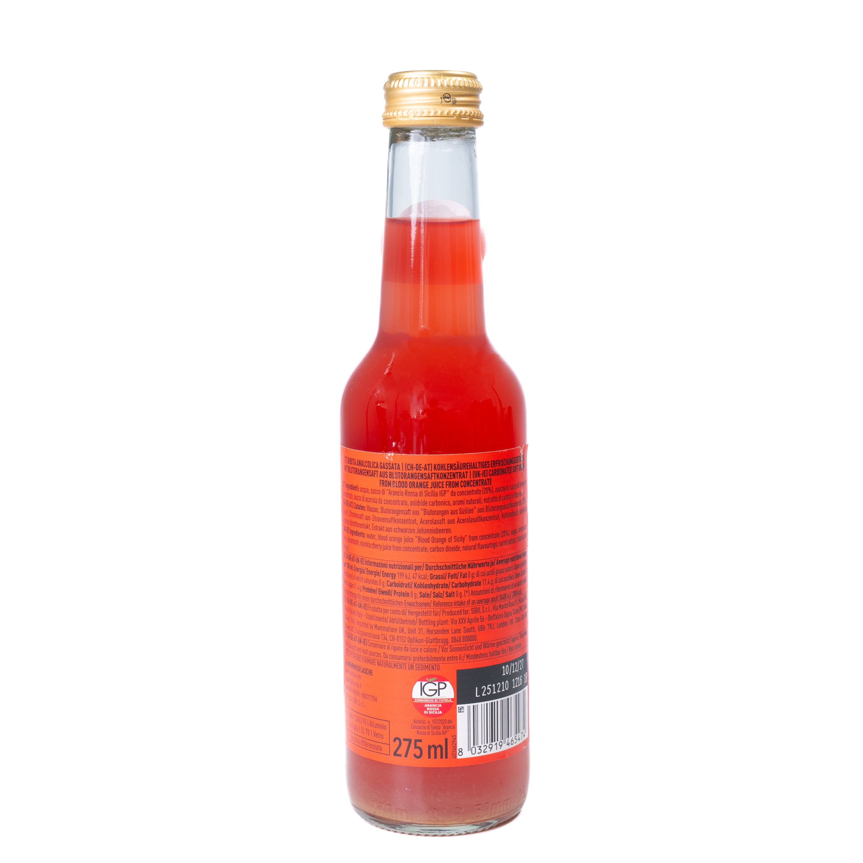 Aranciata Rossa Lurisia, 275 ml