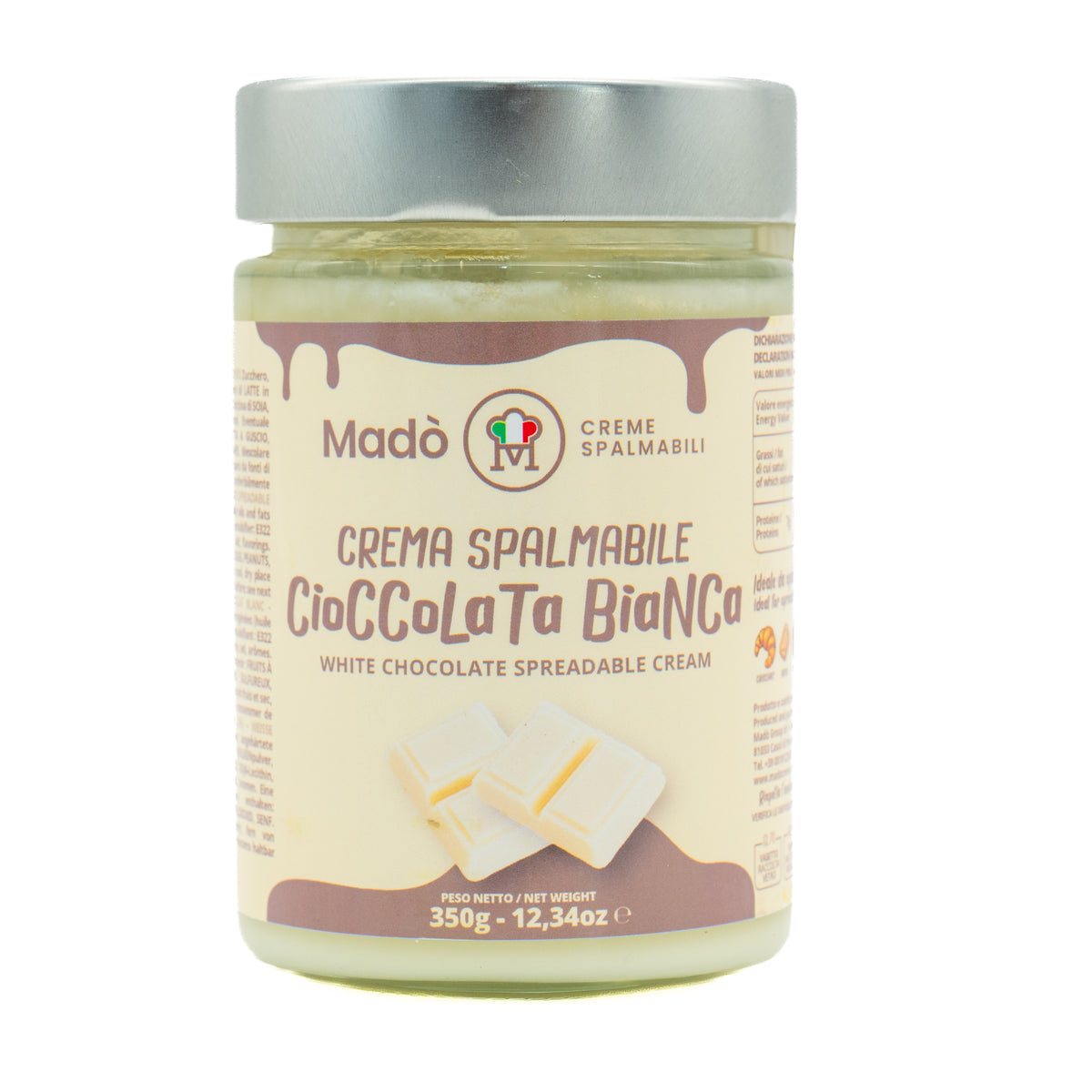 Cremă tartinabilă Cioccolata Bianca Madò, 350 g