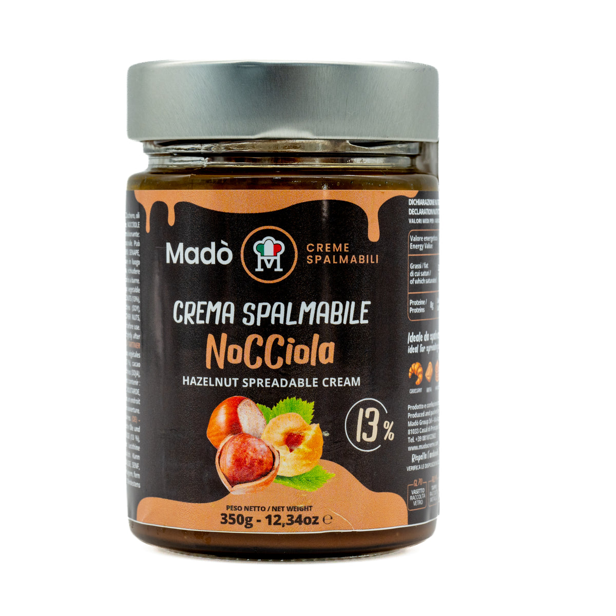 Cremă tartinabilă cu alune de pădure Madò, 350 g