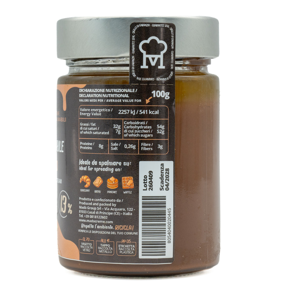 Cremă tartinabilă cu alune de pădure Madò, 350 g