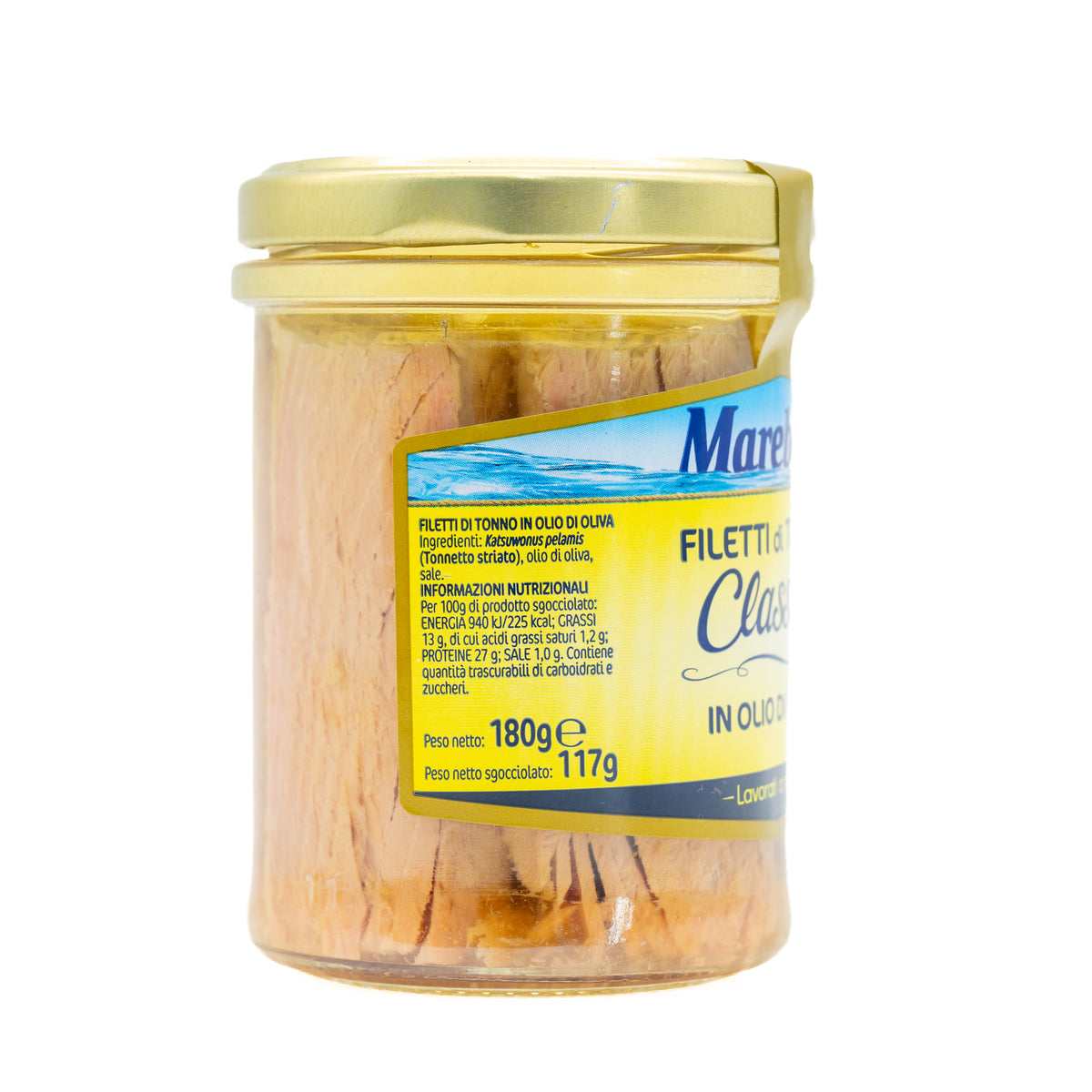 Fileuri de ton Mareblu Classici în ulei de măsline, 180 g