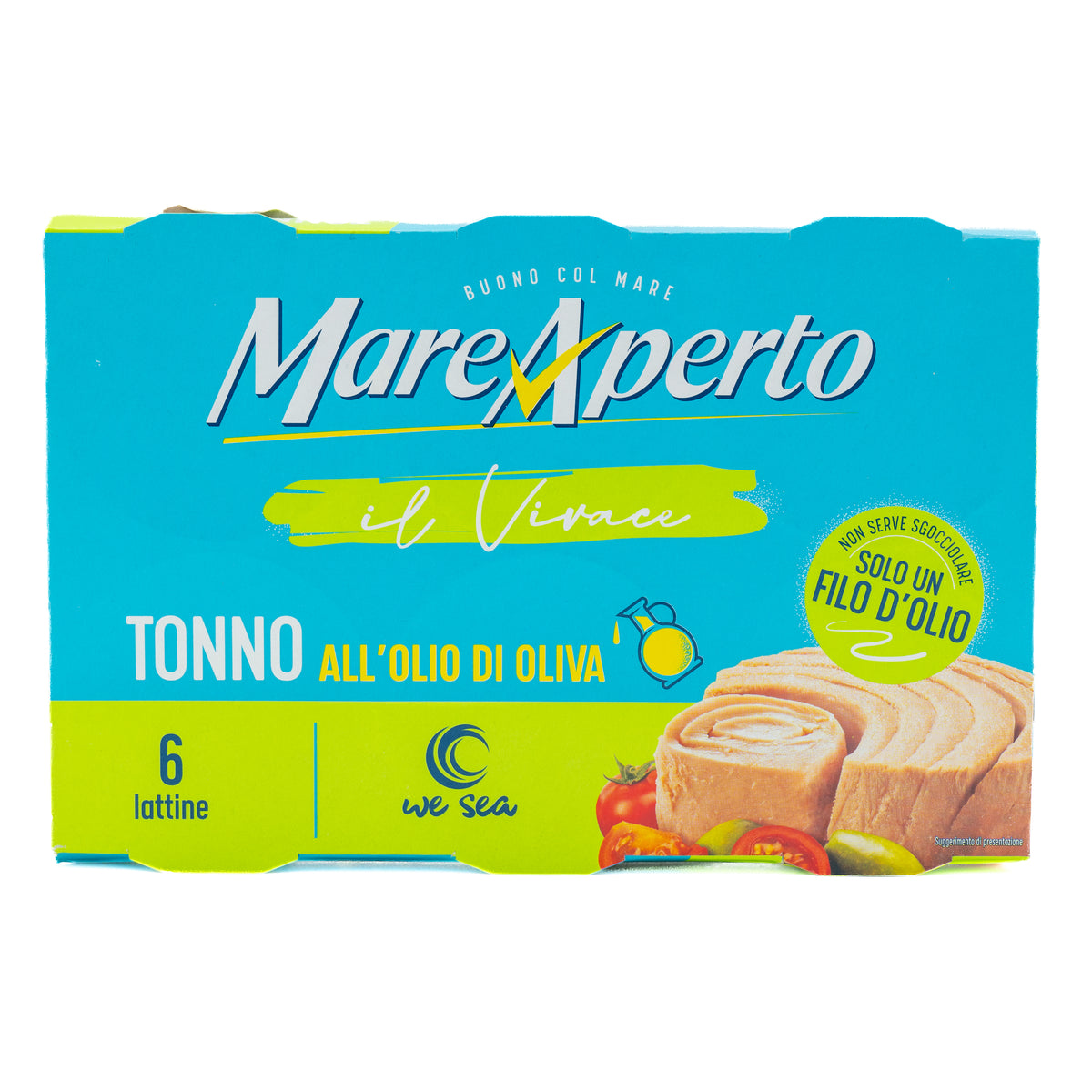 Ton Mare Aperto în ulei de măsline, 6 × 60 g