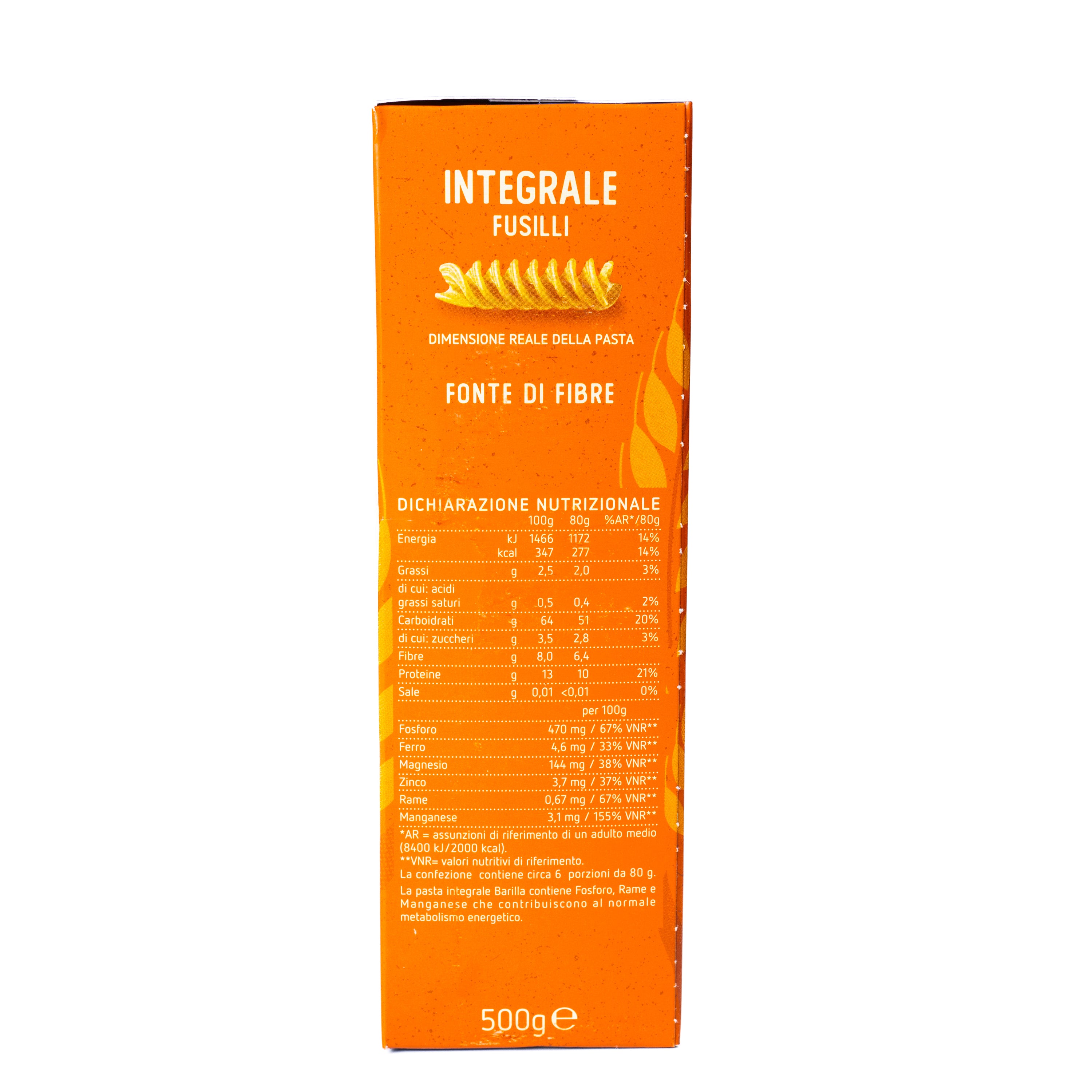 Paste integrale Fusilli Barilla, 500 g