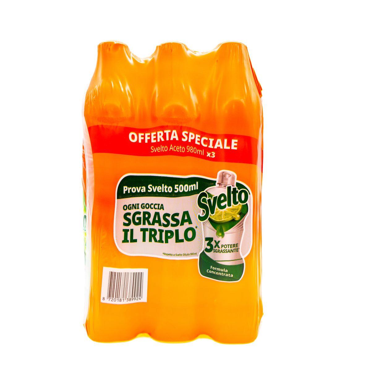Detergent de vase Svelto cu oțet, 3 × 980 ml