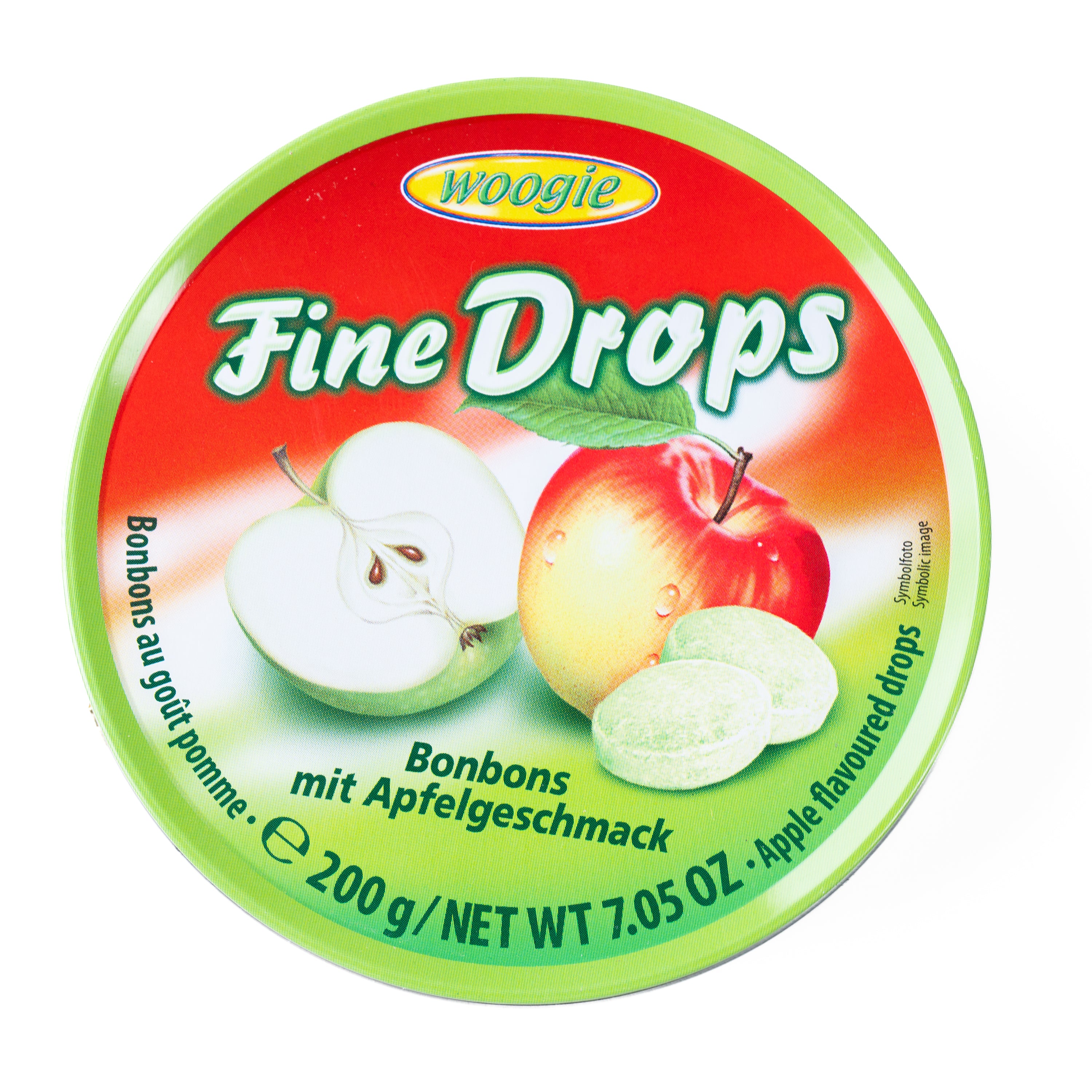 Bomboane Woogie Fine Drops cu măr Gunz, 200 g